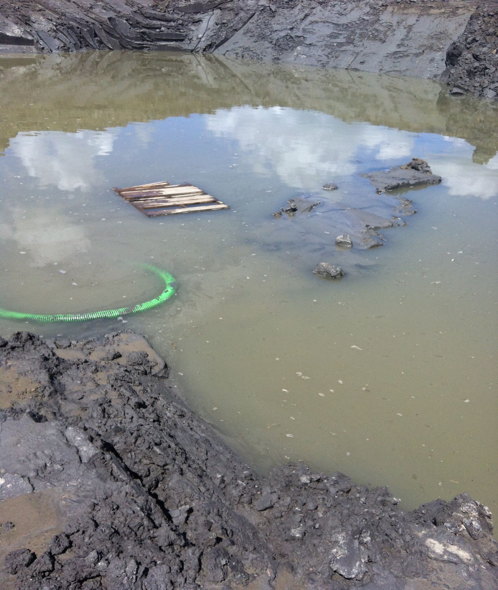 The ditch is where the pipeline is lowered and buried.