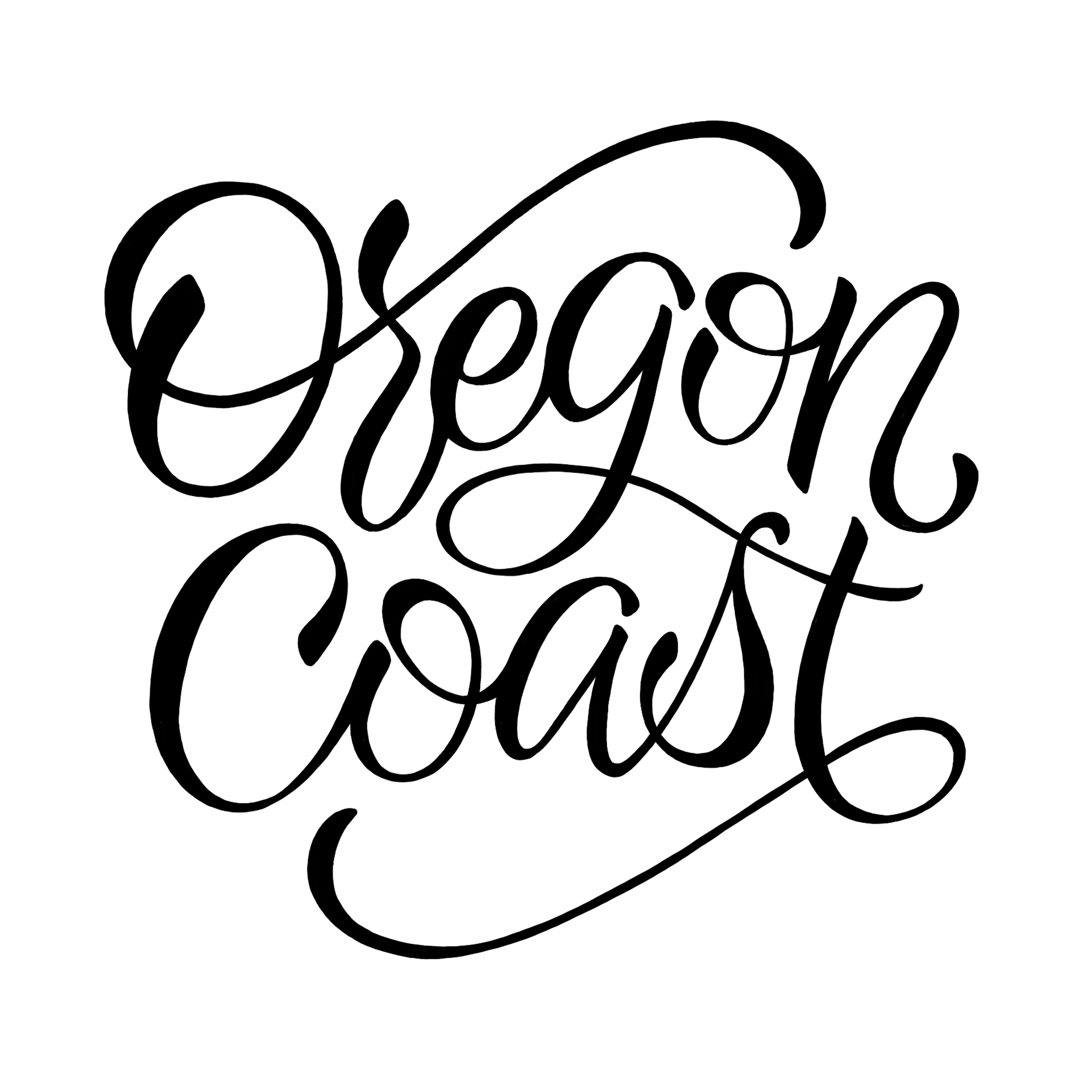 Oregon Coast lettering
