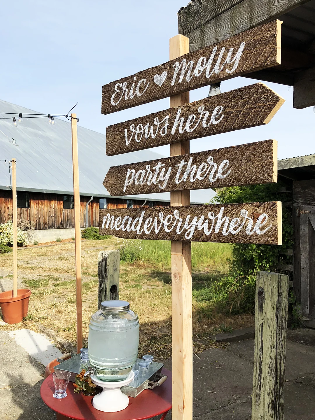 Wedding Direction Signs