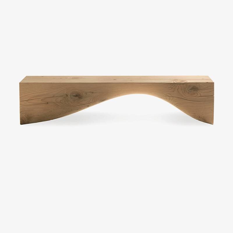 CURVE WOOD BENCH