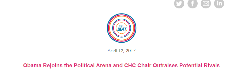 Barack Obama Heads Back to Political Arena and CHC Chair