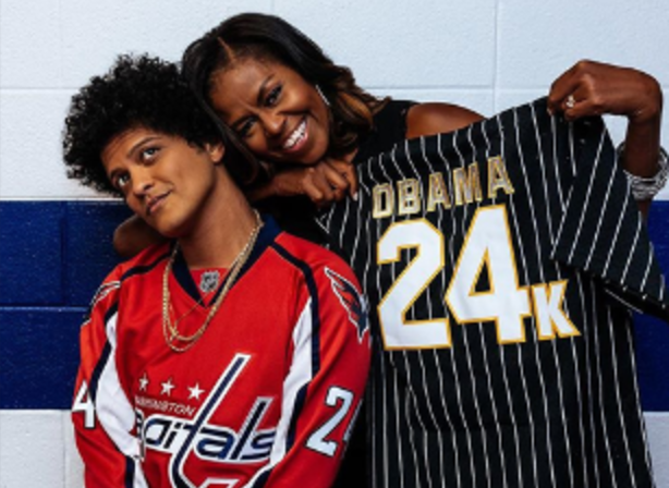 Michelle Obama Rocks with Bruno Mars