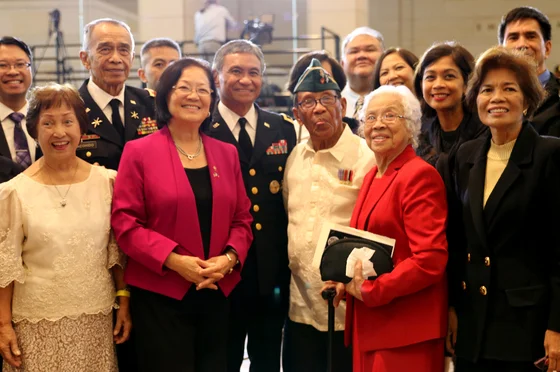 Hirono, Gabbard Present Filipino World War II Veterans with Congressional Gold Medal