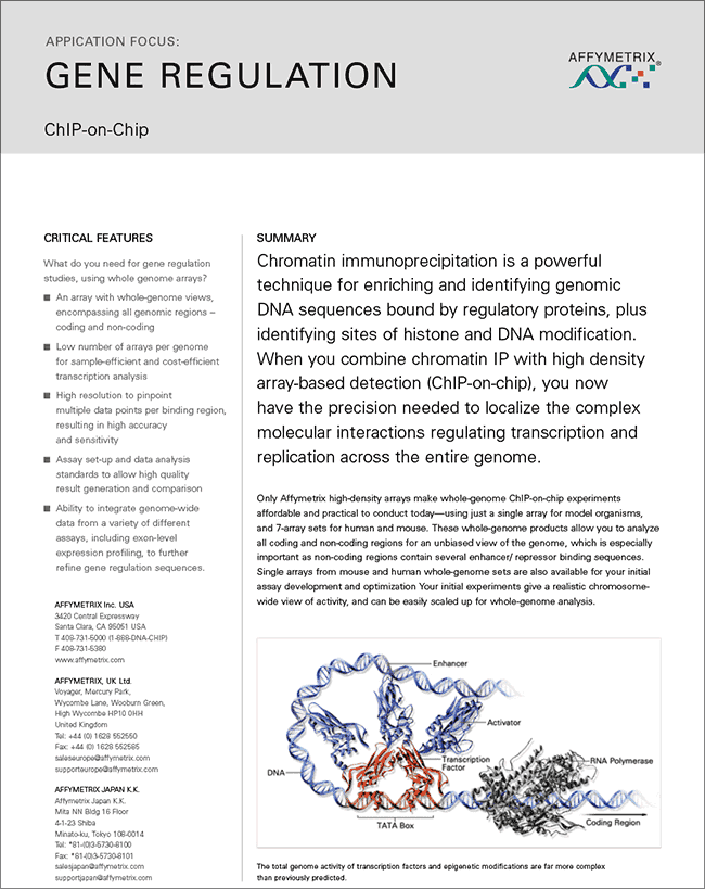 Gene Regulation Application Note