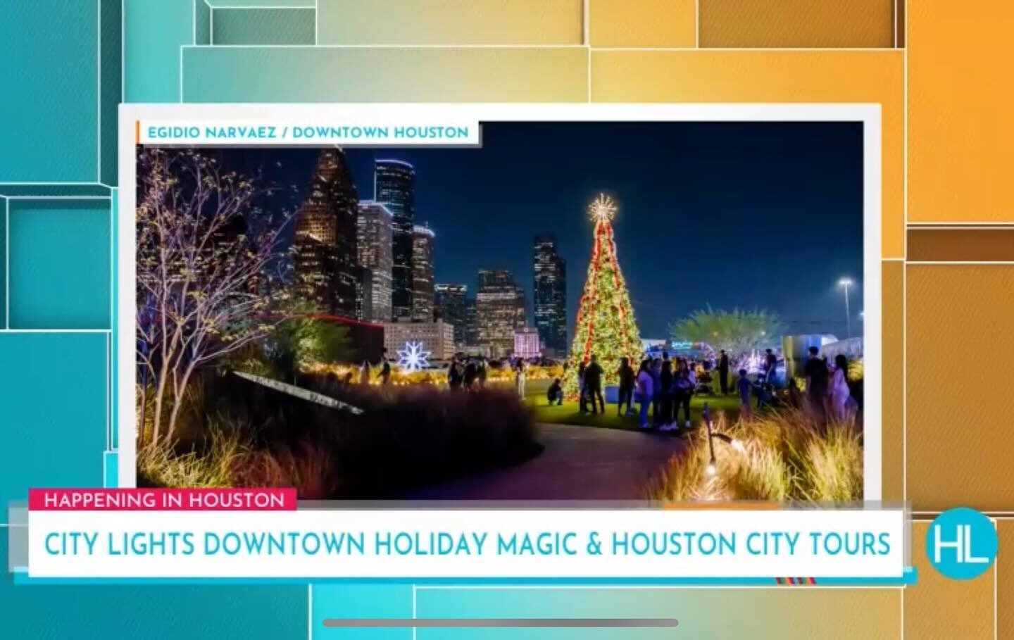 Merry Christmas! I&rsquo;m thrilled and grateful to see my work for @downtownhouston getting the spotlight on TV! 📺 📸 #TVFeature #downtownhouston #houstoneventphotographer #commercialphotography
