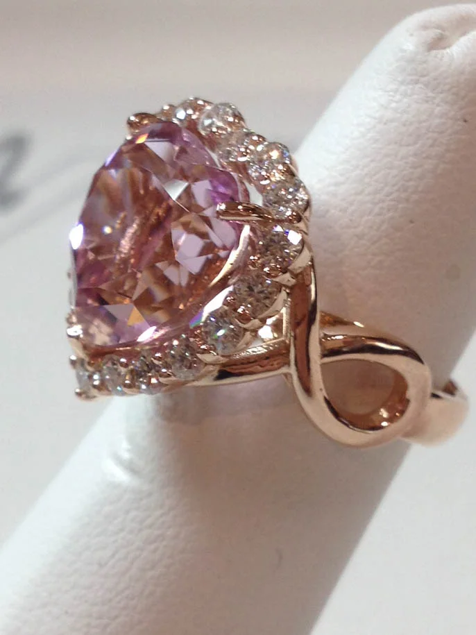 Morganite and Diamond Ring