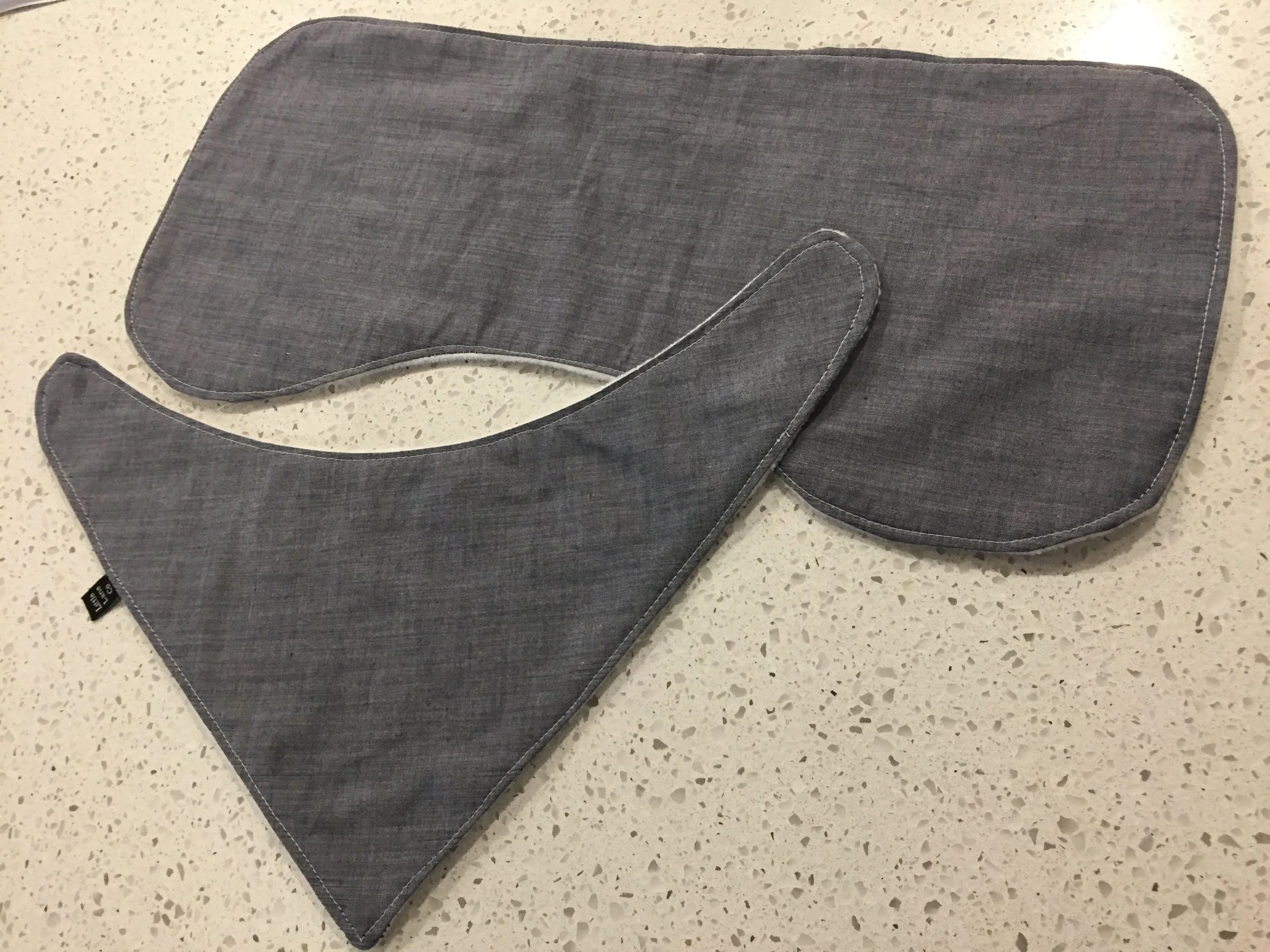 Baby bib and burp cloth