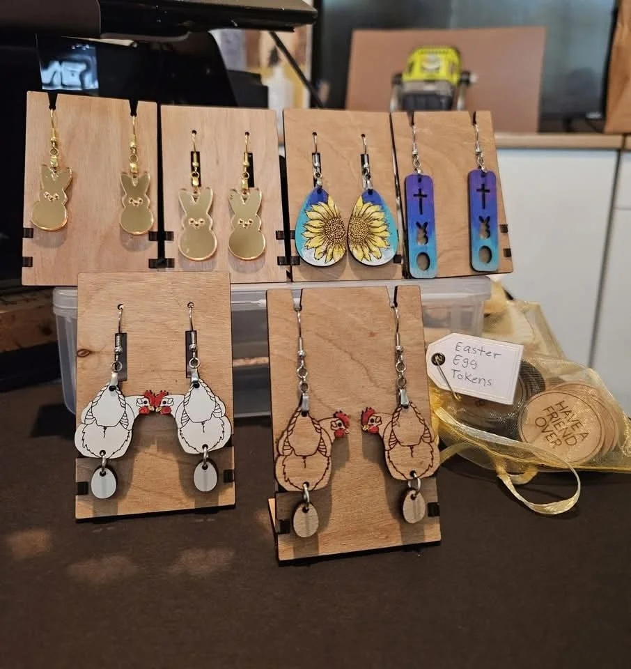Earrings &amp; Easter Egg tokens are here! Shop with your local neighborhood Etsy creator 💞