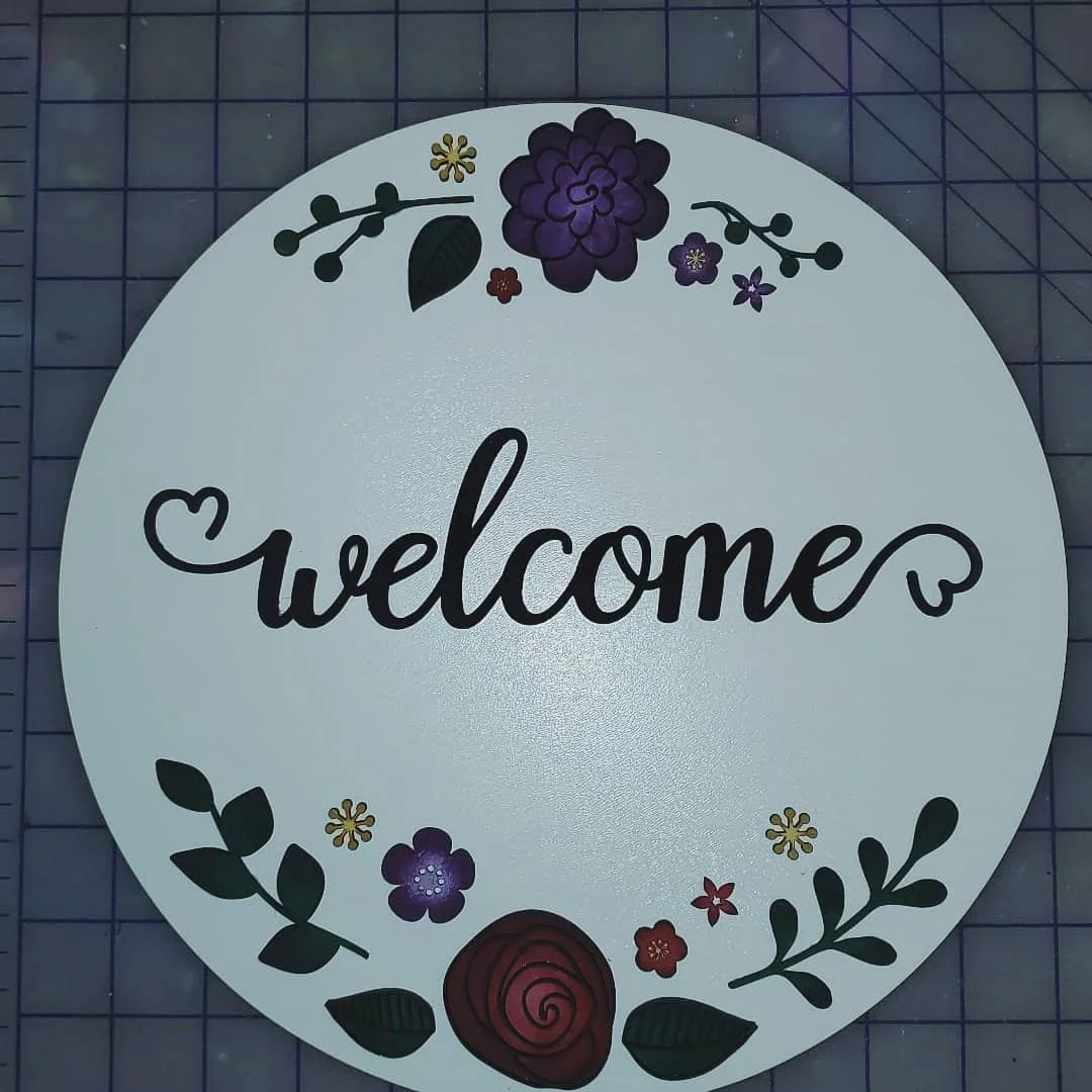 Welcome sign for charity auction at the Lions Club Royse City