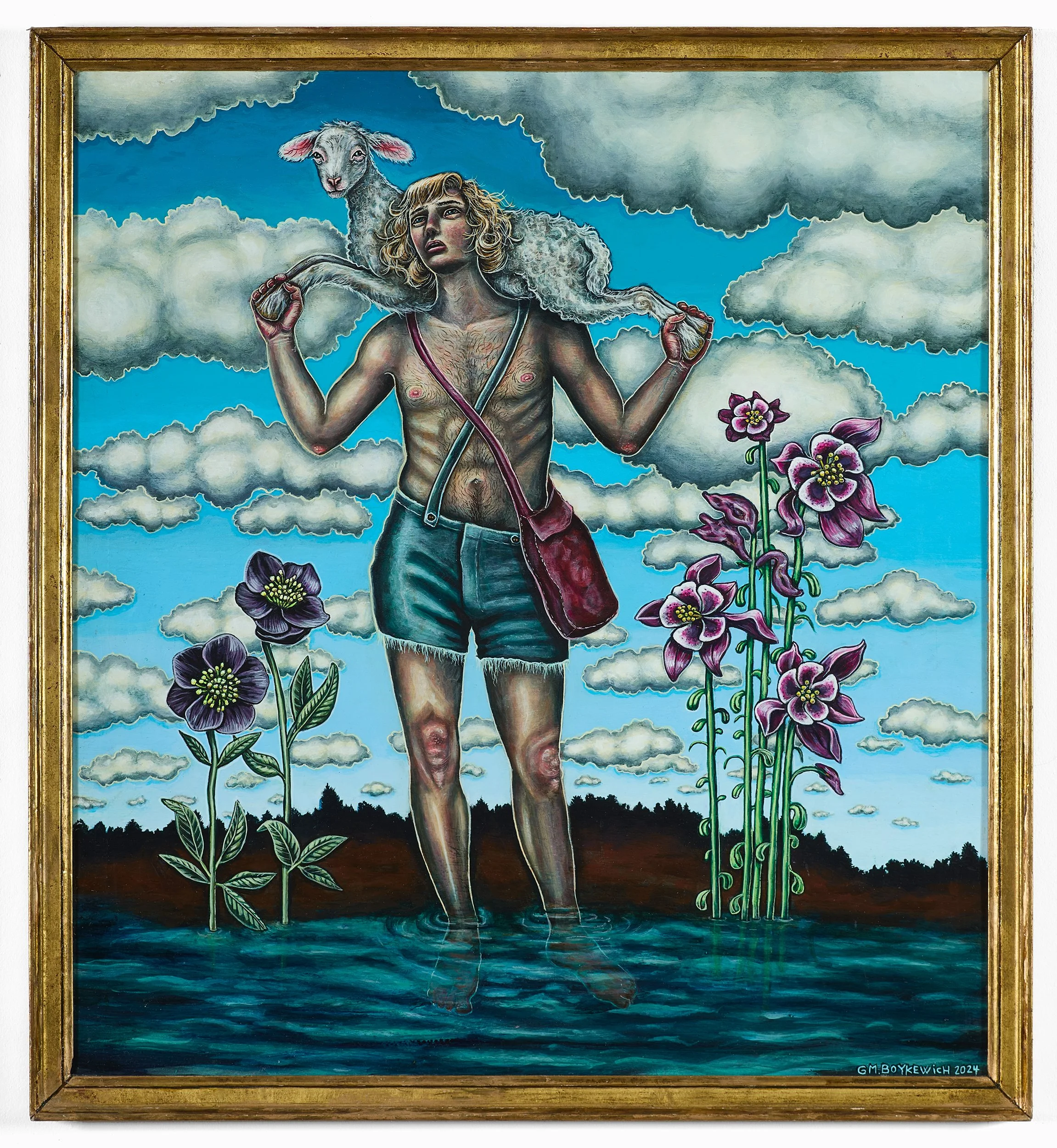 Servitude 22" x 24" Acrylic on wood panel 2024