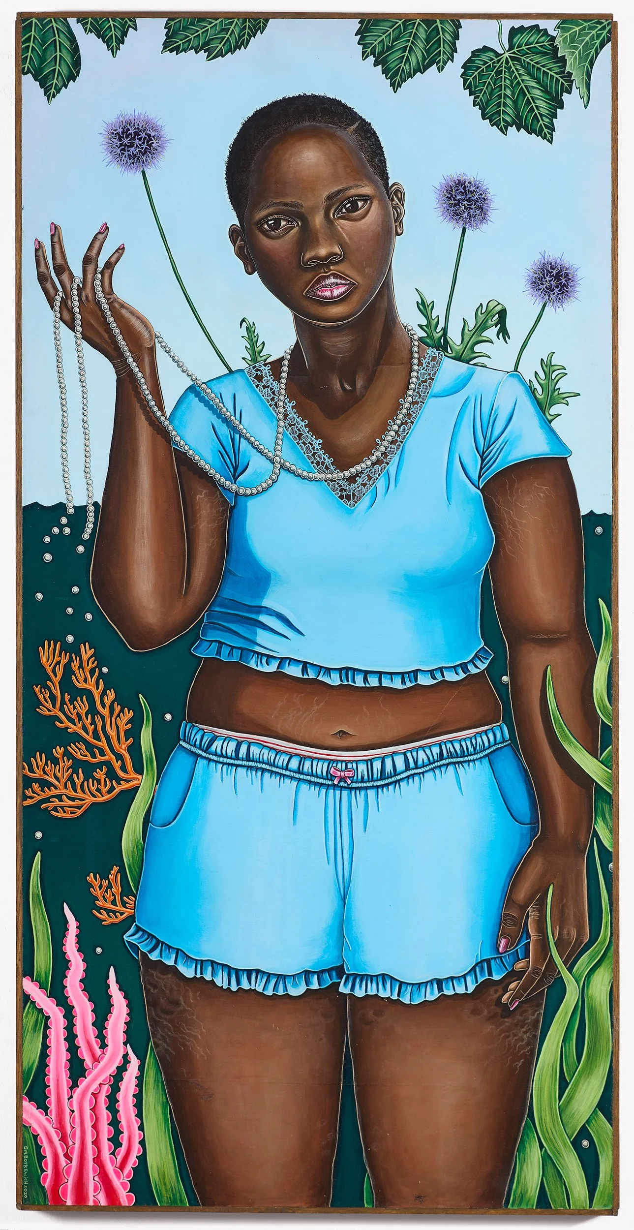 Sea 24" x 48" acrylic on wood 2019