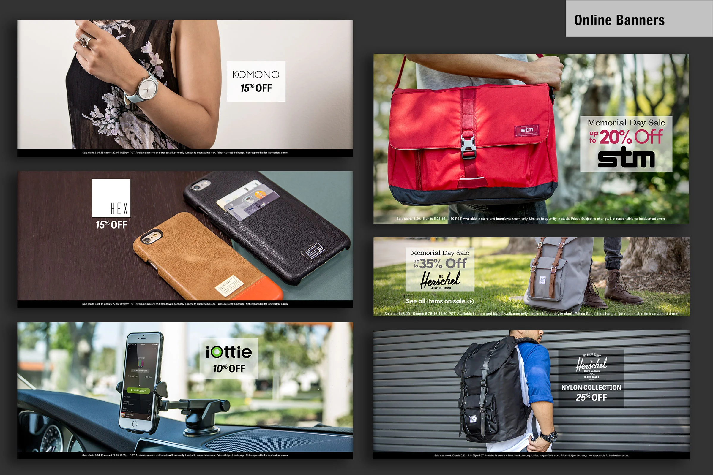 Project Online Marketing Media Assets Web banners for social media marketing