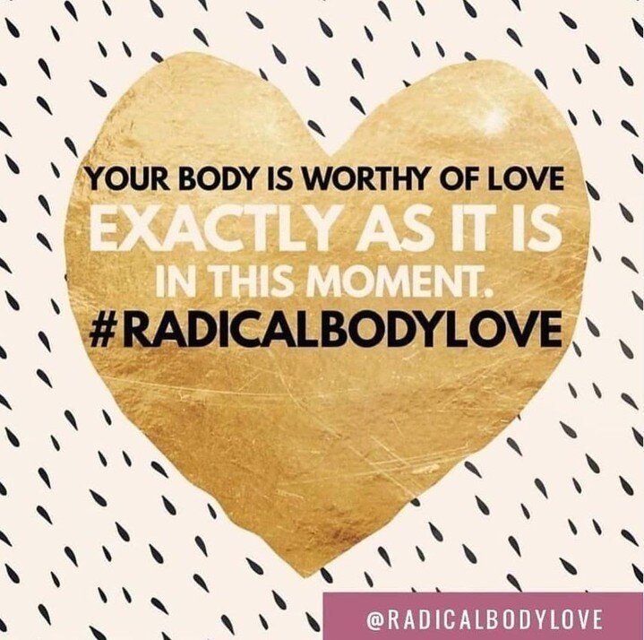 An RBL classic! ⁠
⁠
Tag a friend that needs this reminder! We are worthy and important and valuable and deserving of respect - exactly as we are in this moment. We don't need to lose weight, put on shape wear, change our diet, or alter ourselves in a