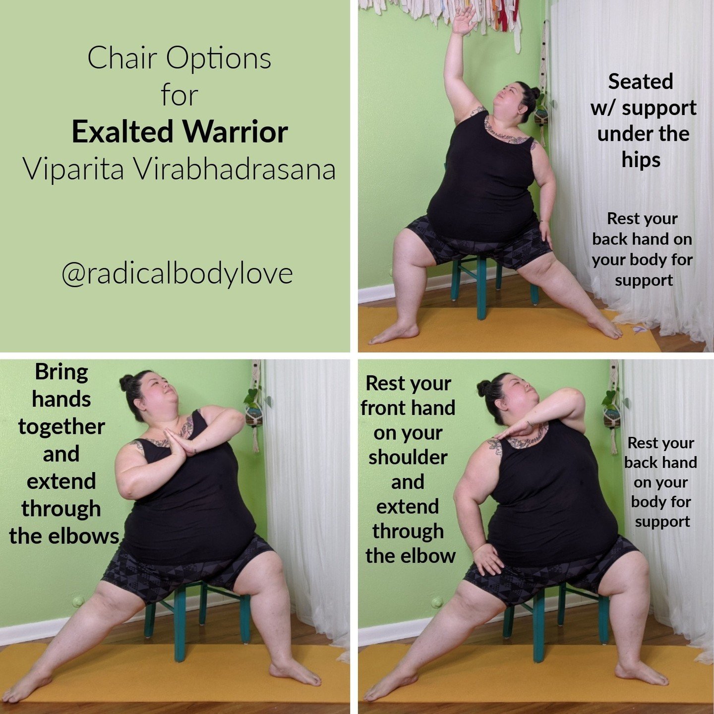Let's explore options for Exalted Warrior together! ⁠
⁠
It is often tacked onto the practice of Warrior II, but don't let that fool you. There is plenty going on here to make you want to include the pose in your practice. ⁣⁣⁠
⁣⁣⁠
I love this asana be