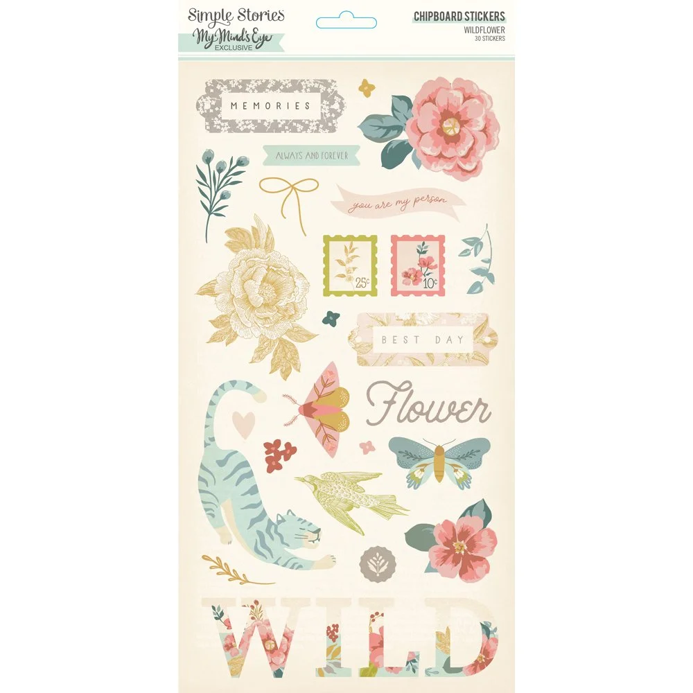 Chipboard Stickers Wildflower — Crafty Destinations