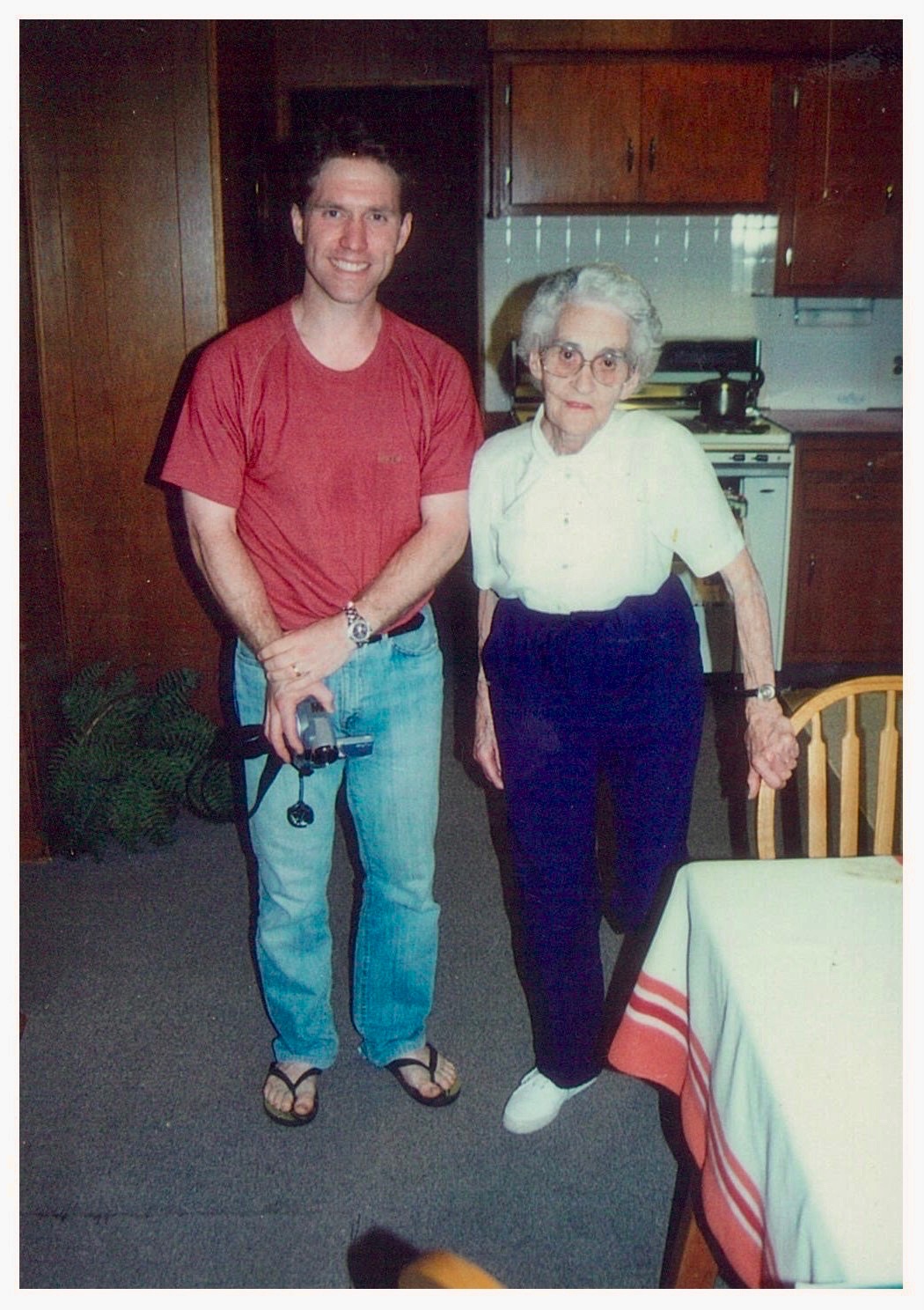 Mrs. Lura Long, wife of Cpl. John Long, and Nathan Long, whose father was the elder brother of Cpl. John Long.. Photo courtesy of Nathan Long.
