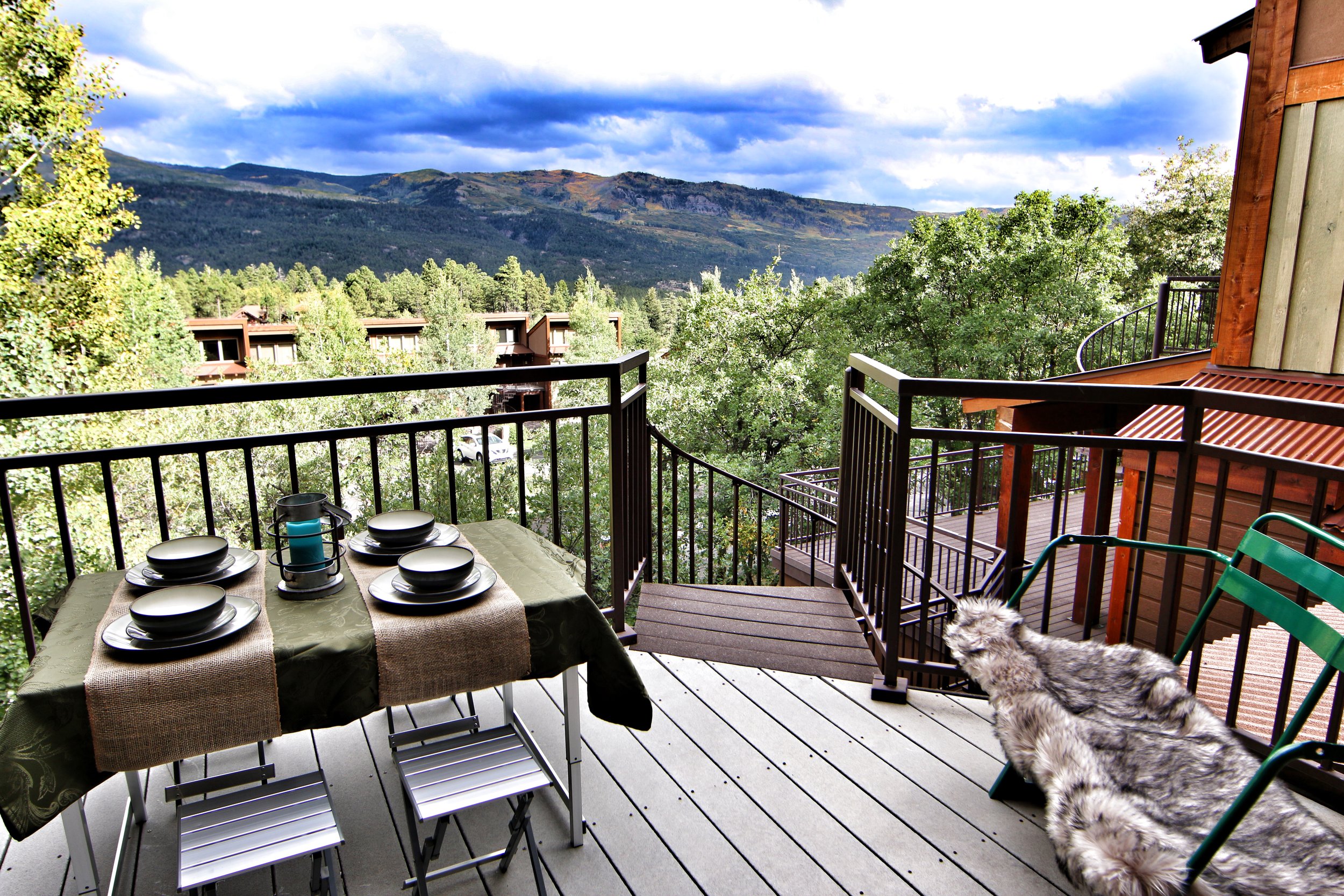 View from a photo shoot in Durango, Colorado for an Airbnb listing.