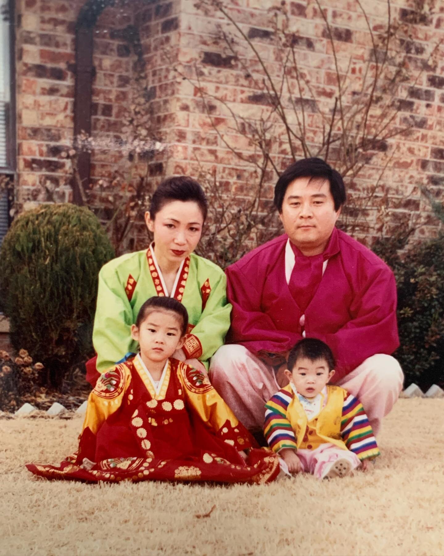 Happy Lunar New Year 🧧 ⁣
⁣
My family in 1990, in our traditional Korean Hanboks. At this age I was already bullied at school by teachers &amp; other kids for being Asian. I was embarrassed of our culture &amp; food. Grew up hating it all because I t