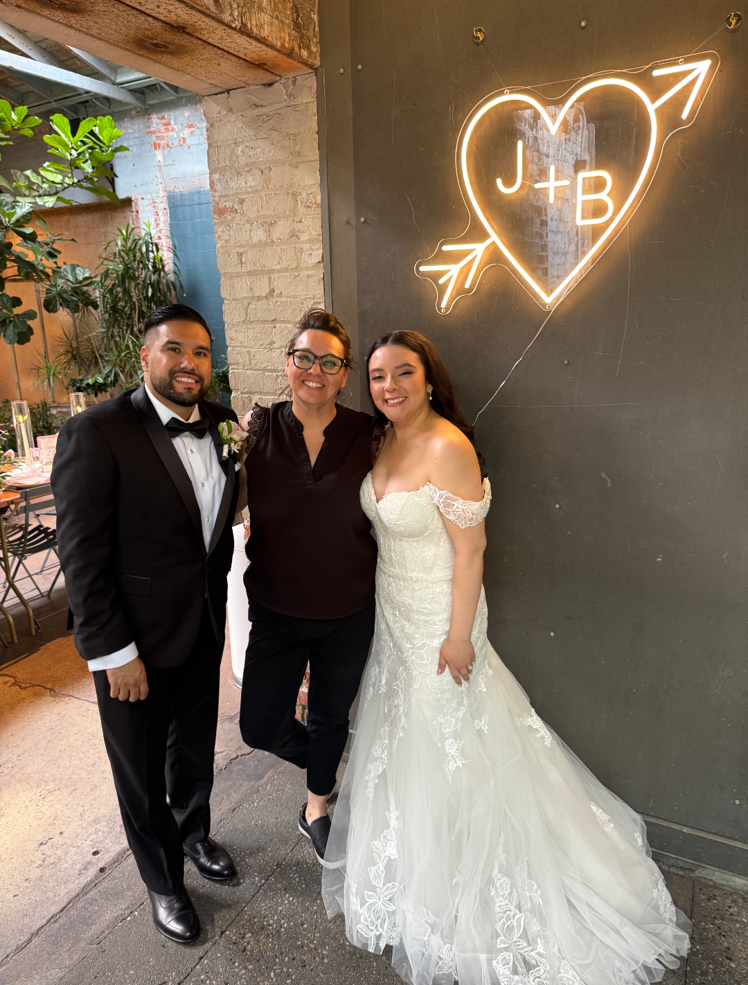 Libby standing with her clients at the Millwick in Downtown Los Angeles, CA