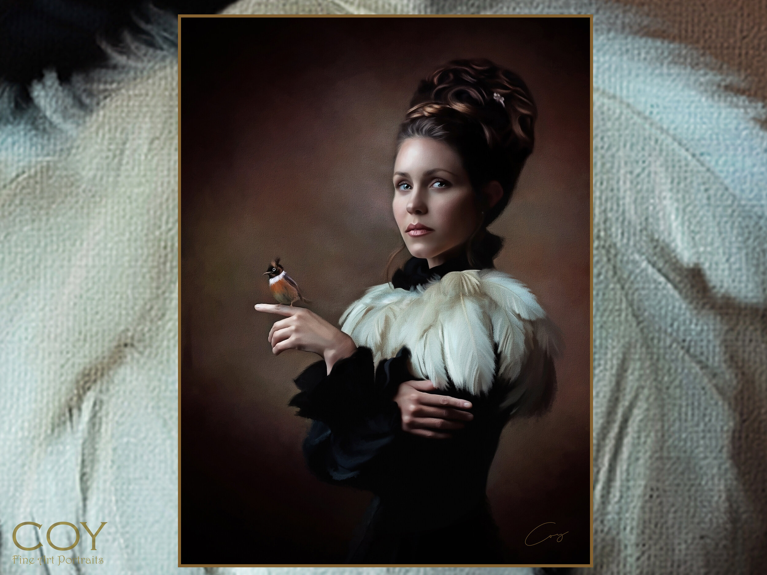 family-pet-painting-san diego-rancho santa fe-temecula-laguna-rembrandt-couture-feathers-girls-inspired dance-del rayo village shopping center-la jolla.jpg