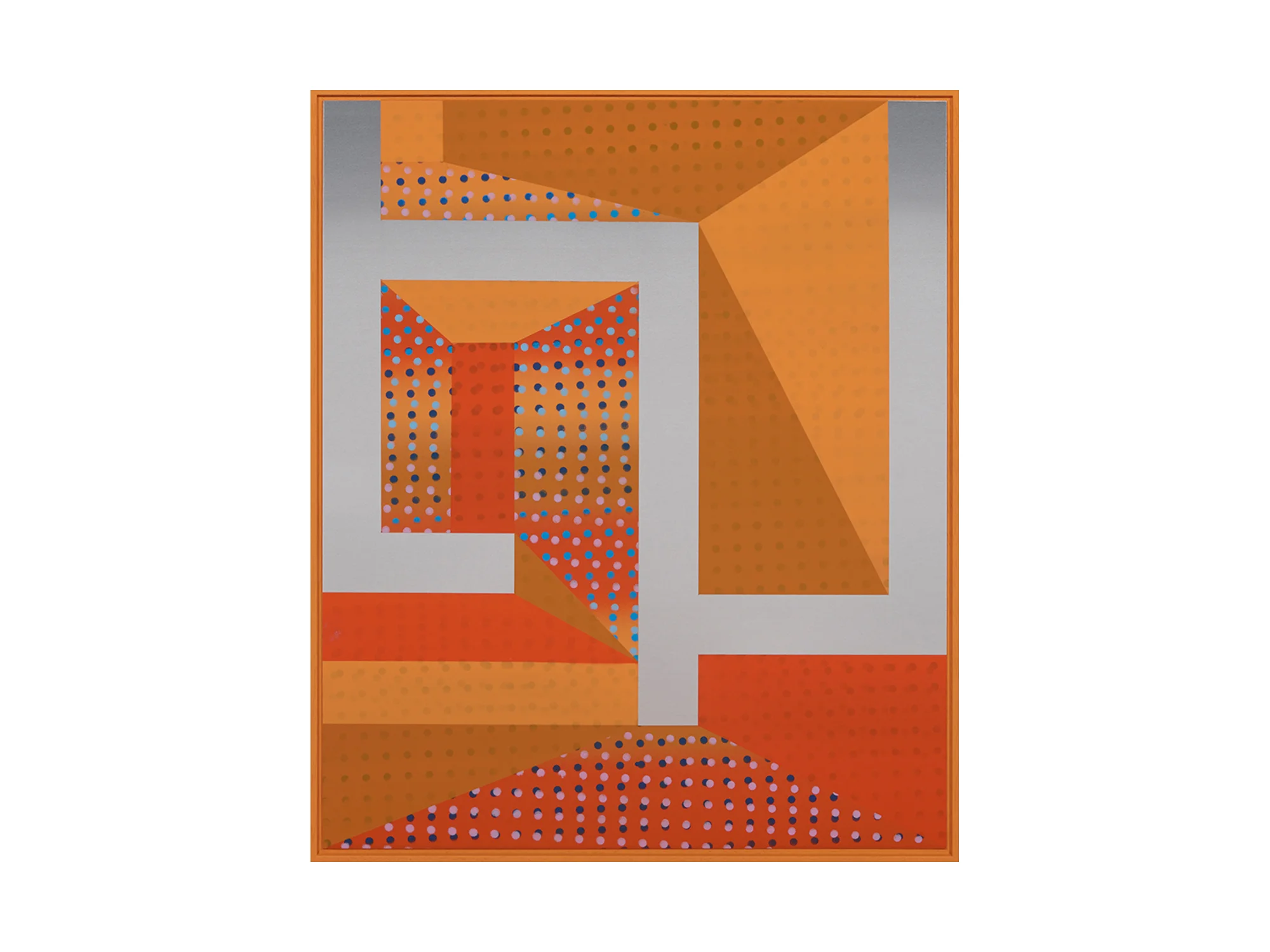 Will Cooke It’s Ok, It’s Ok , 2016 primer, spray paint on aluminium panel, painted frame 60 x 50cm ARTIST BIO