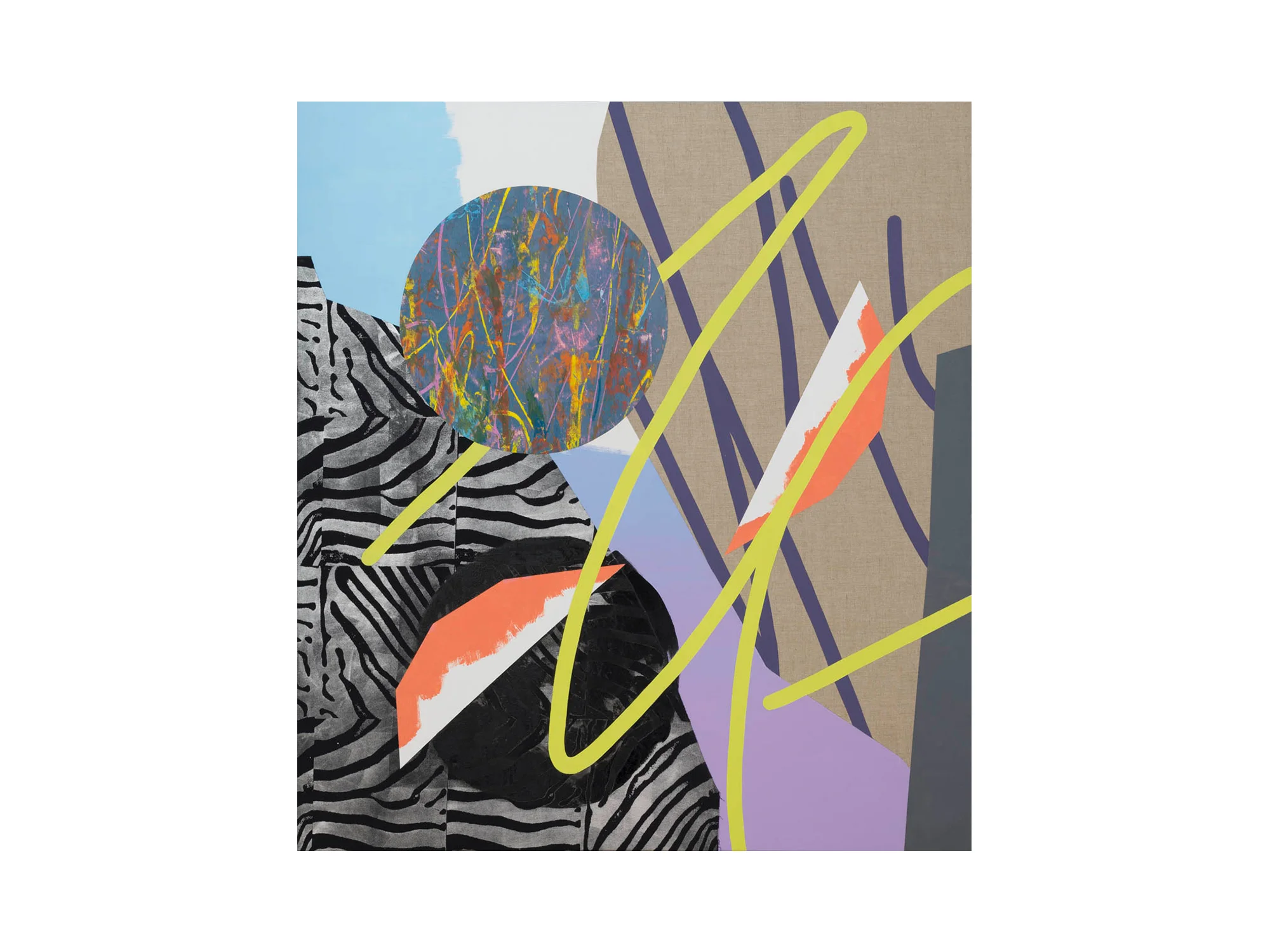 Marc Freeman Media Mix #1 , 2016 mixed media on canvas 153 x 164cm ARTIST BIO