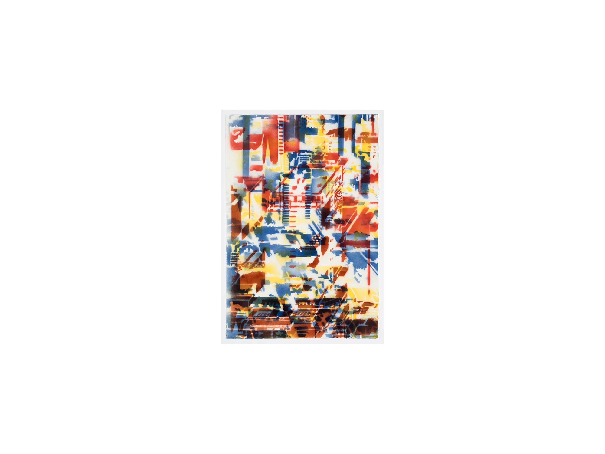Louise Forthun Zigzag , 2016 synthetic polymer on paper 78 x 54cm ARTIST BIO