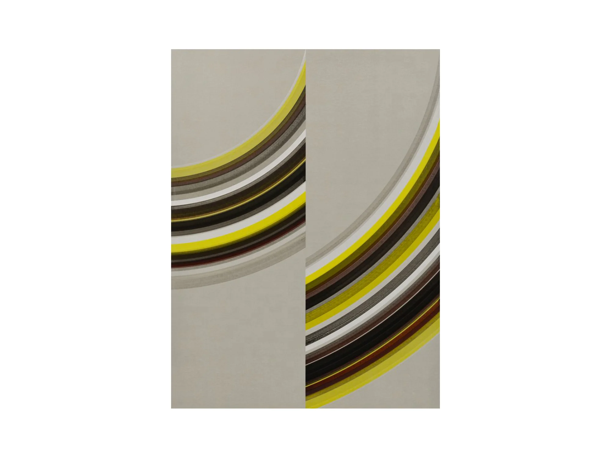 Justin Andrews Radius 7.2 , 2016 acrylic on canvas over braced panel 120 x 90cm ARTIST BIO
