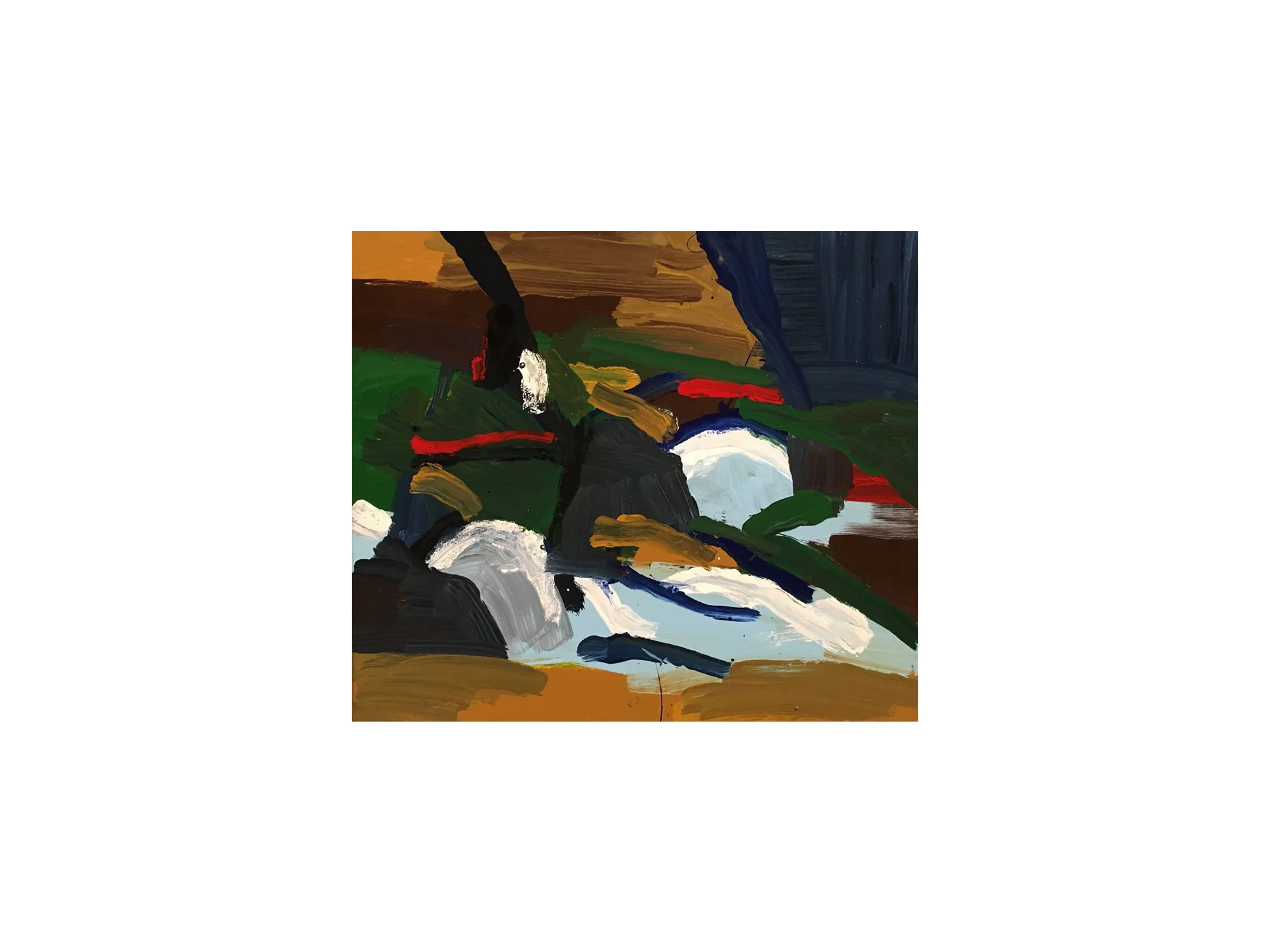 James Clayden Reclining figures , 2015 enamel on canvas 41 x 61cm ARTIST BIO