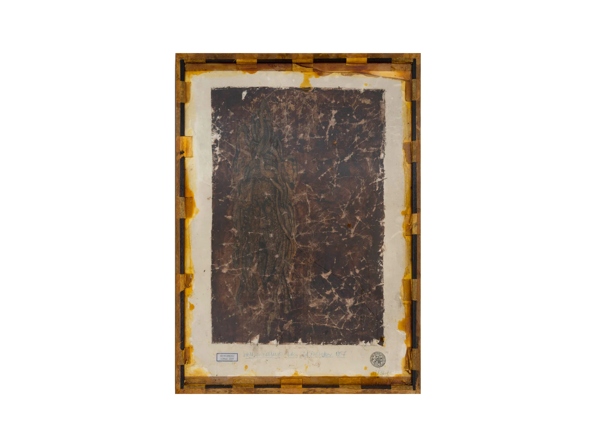Bernard Sachs Weltsinneslust (Medusa) , 2016 acrylic on etching on framed card 80 x 57cm ARTIST BIO