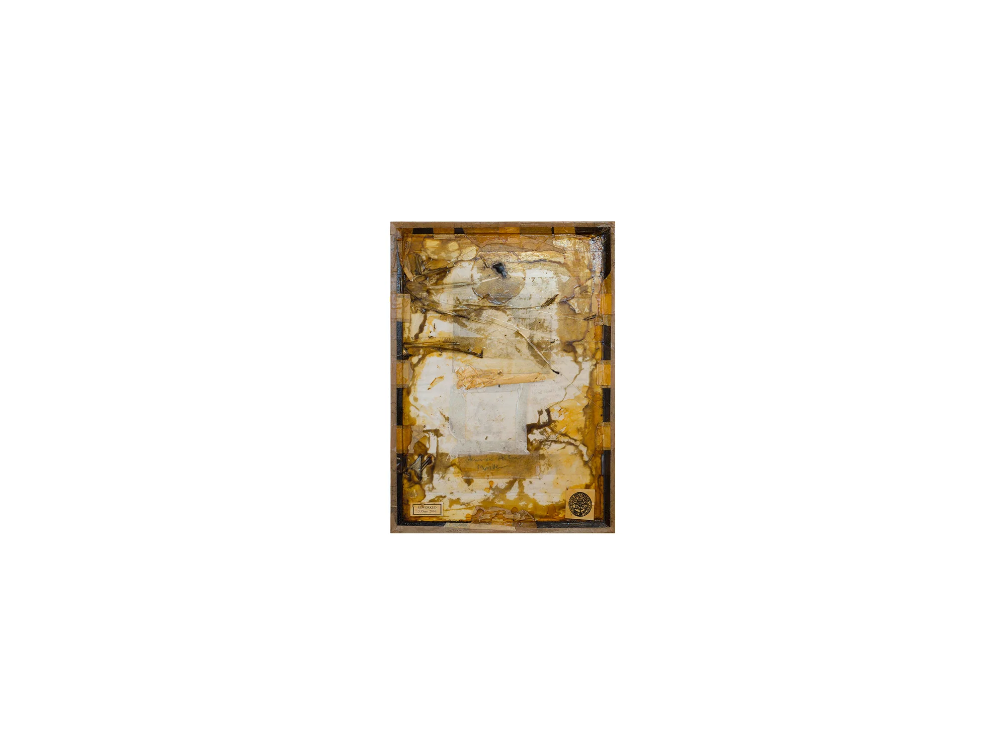 Bernard Sachs Perpetual Motion (Portrait of Heinrich Anton Muller) , 2016 mixed media on framed paper 65 x 44cm ARTIST BIO