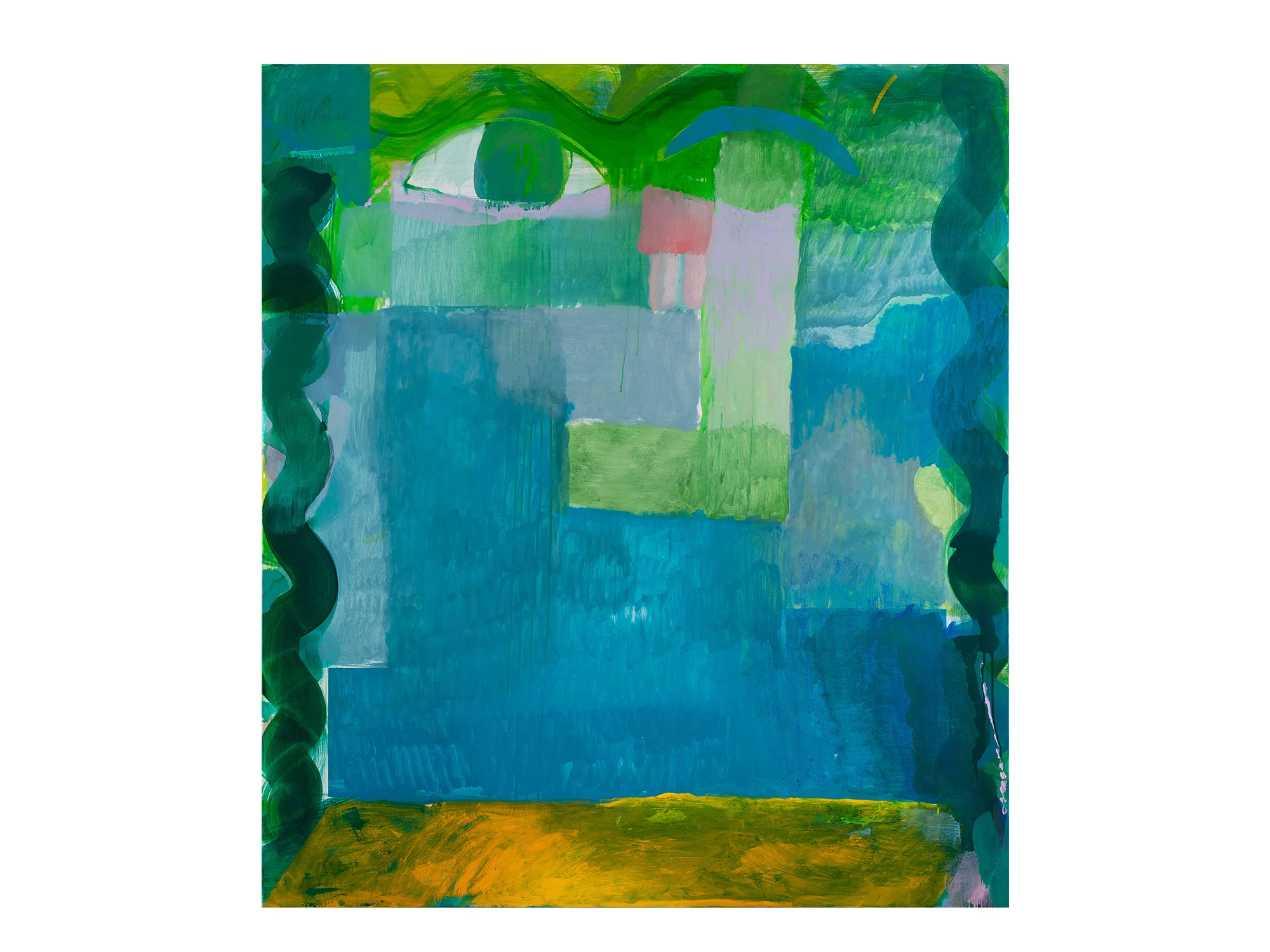 Miranda Skoczek The Life in Front, 2017 oil on linen 156 x 140cm framed