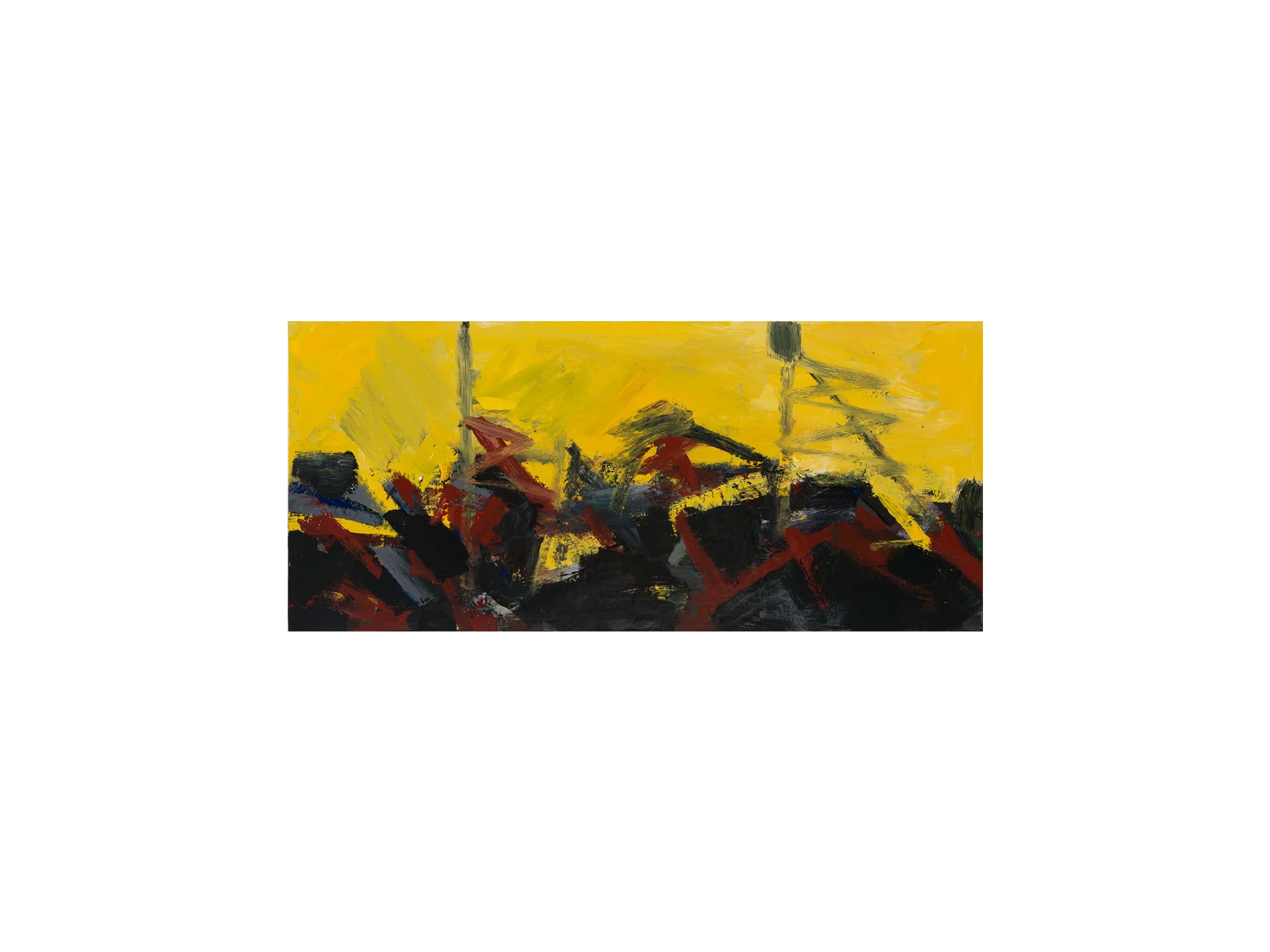 James Clayden Bridge , 2016 enamel on board 27 x 60cm ARTIST BIO
