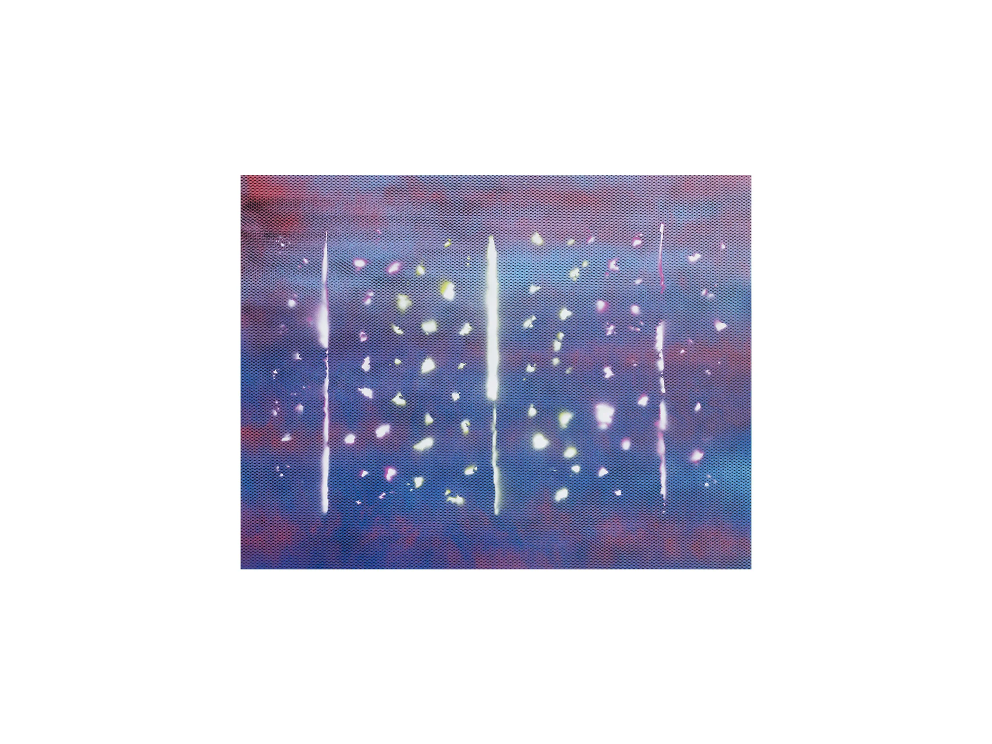 Steven Asquith Blue & Pink_3 Rips & Puncture Marks, 2017 spray acrylic on canvas, 72 x 92 cm ARTIST BIO