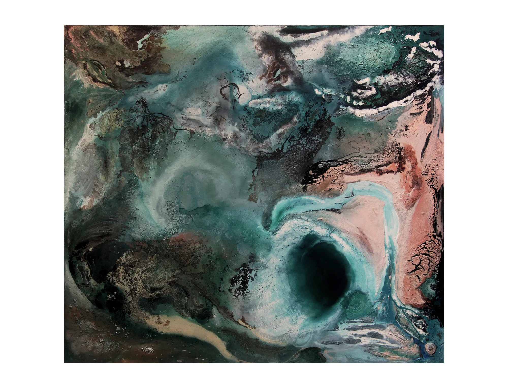 Eduardo Santos Folklore II , 2017 oil, acrylic and natural pigment on canvas mounted on board 162 x 180cm ARTIST BIO