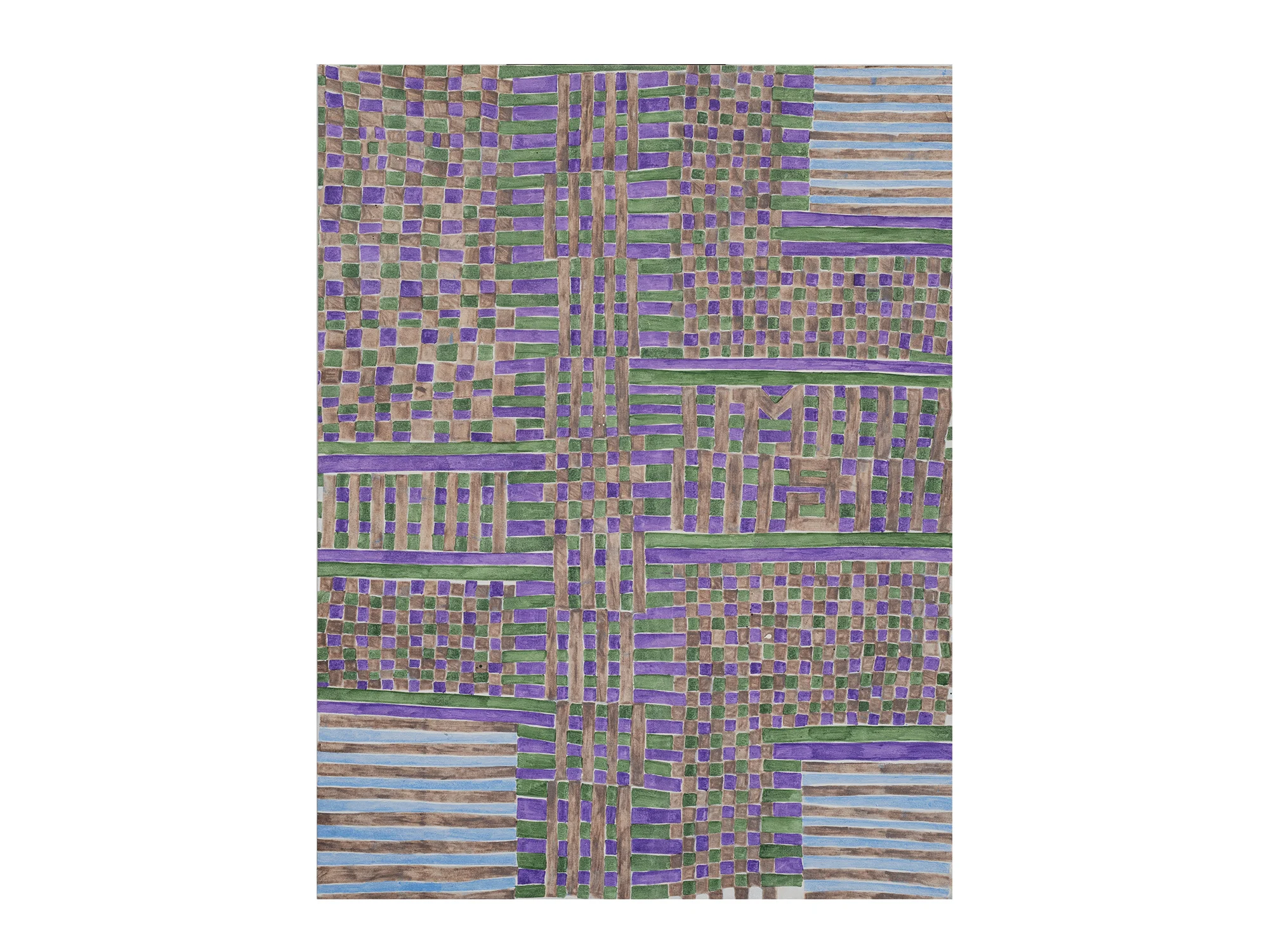 Martin George Warped Checkerfield, 2017 acrylic on canvas stretched onto plywood 106.5 x 82.5cm ARTIST BIO