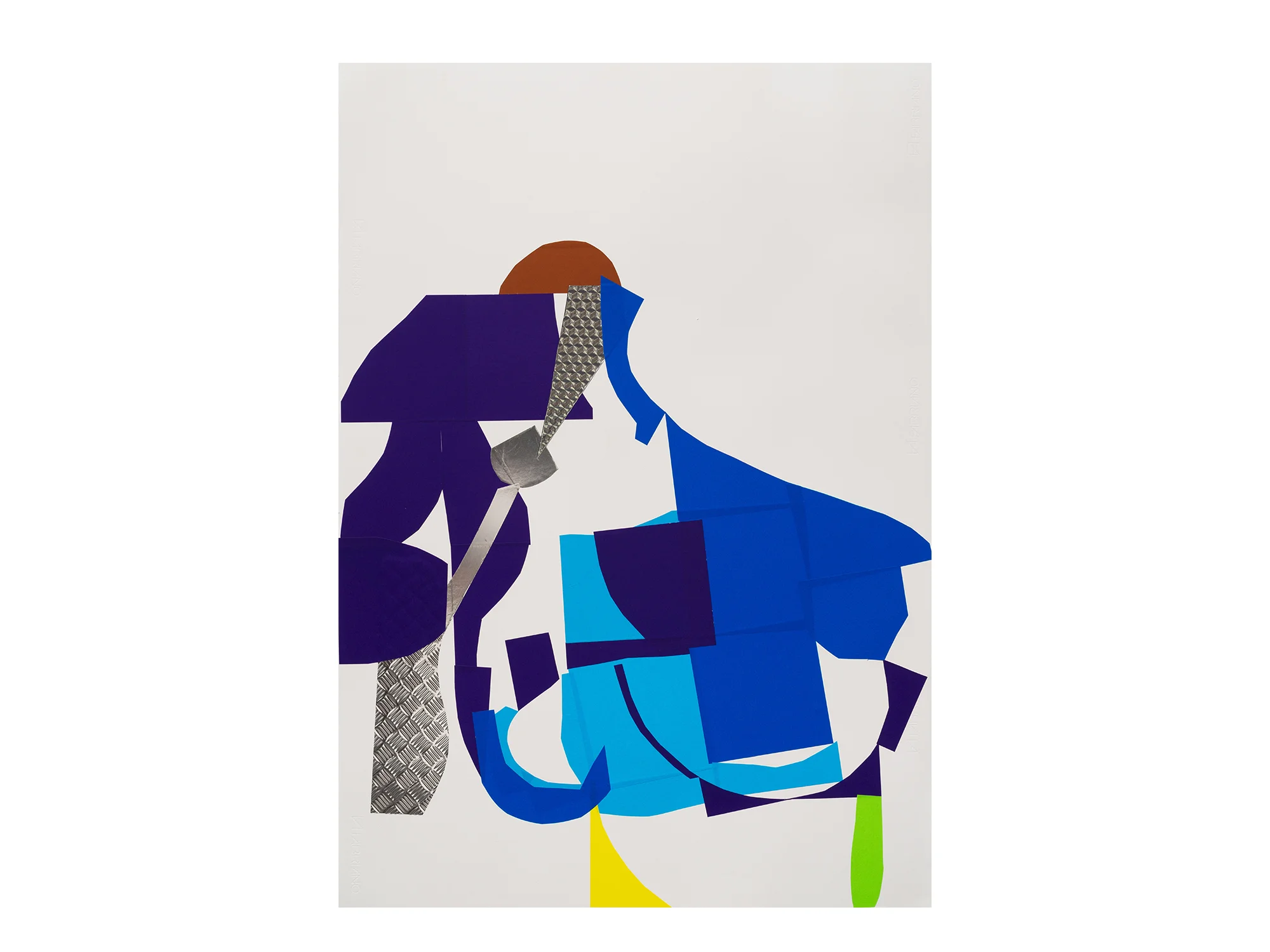 Julia Powles I Believe in Ghosts (Blue Version), 2018 collage on paper 105 x 75cm ARTIST BIO