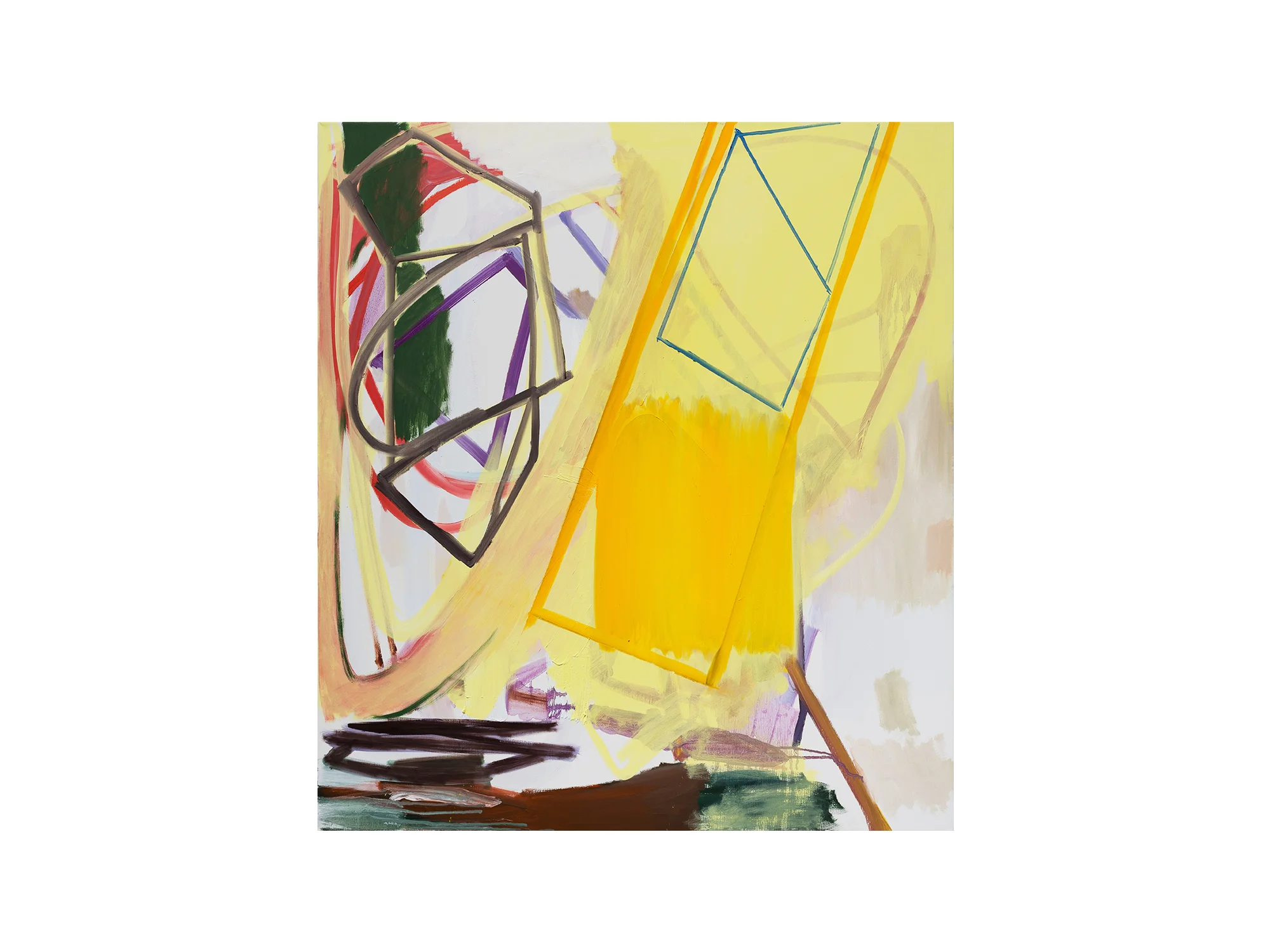 Julia Powles Sometimes Everything Balances on Nothing, 2018 oil on linen 103 x 91cm ARTIST BIO
