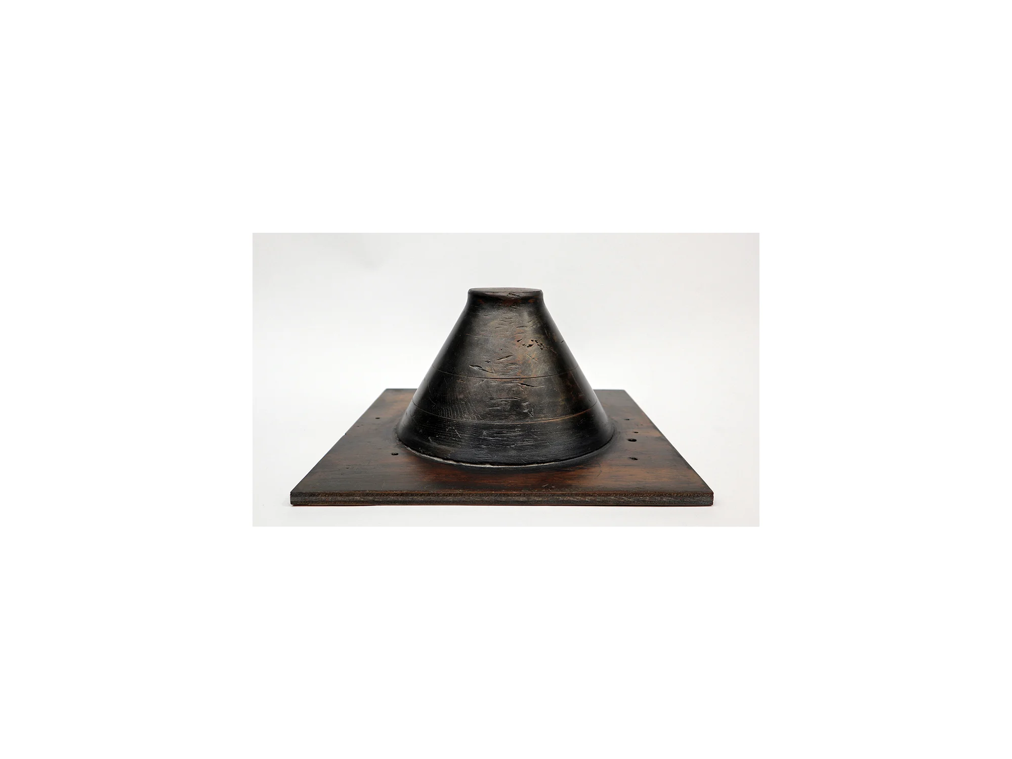 Jo Wilson Barrel/RJW , 2018 salvaged pattern, pigment and Danish oil 37 x 37 x 26cm