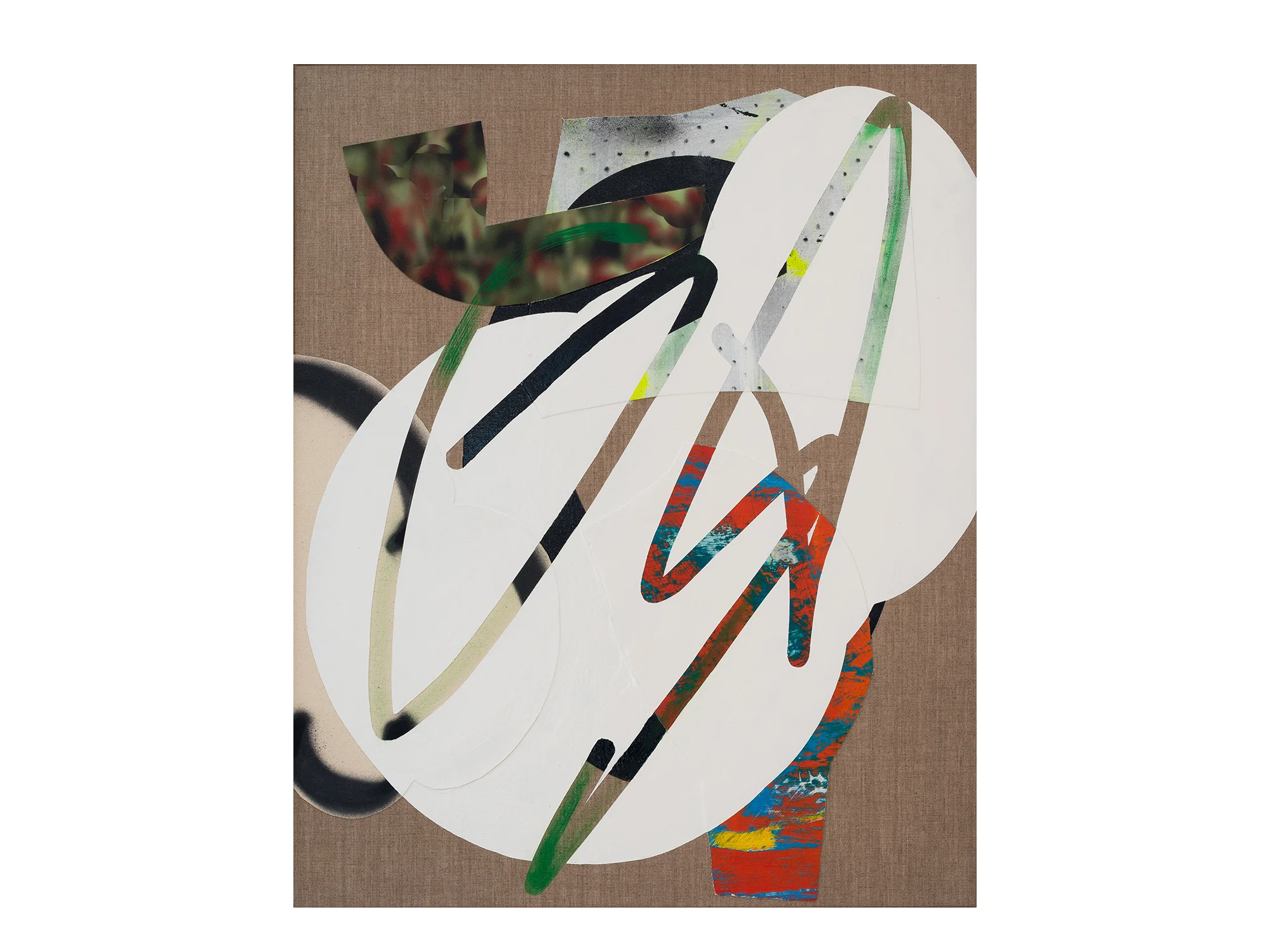 Marc Freeman Cloudbuster #10 , 2018 canvas, acrylic, enamel and digital-print on linen 80 x 65.5cm ARTIST BIO