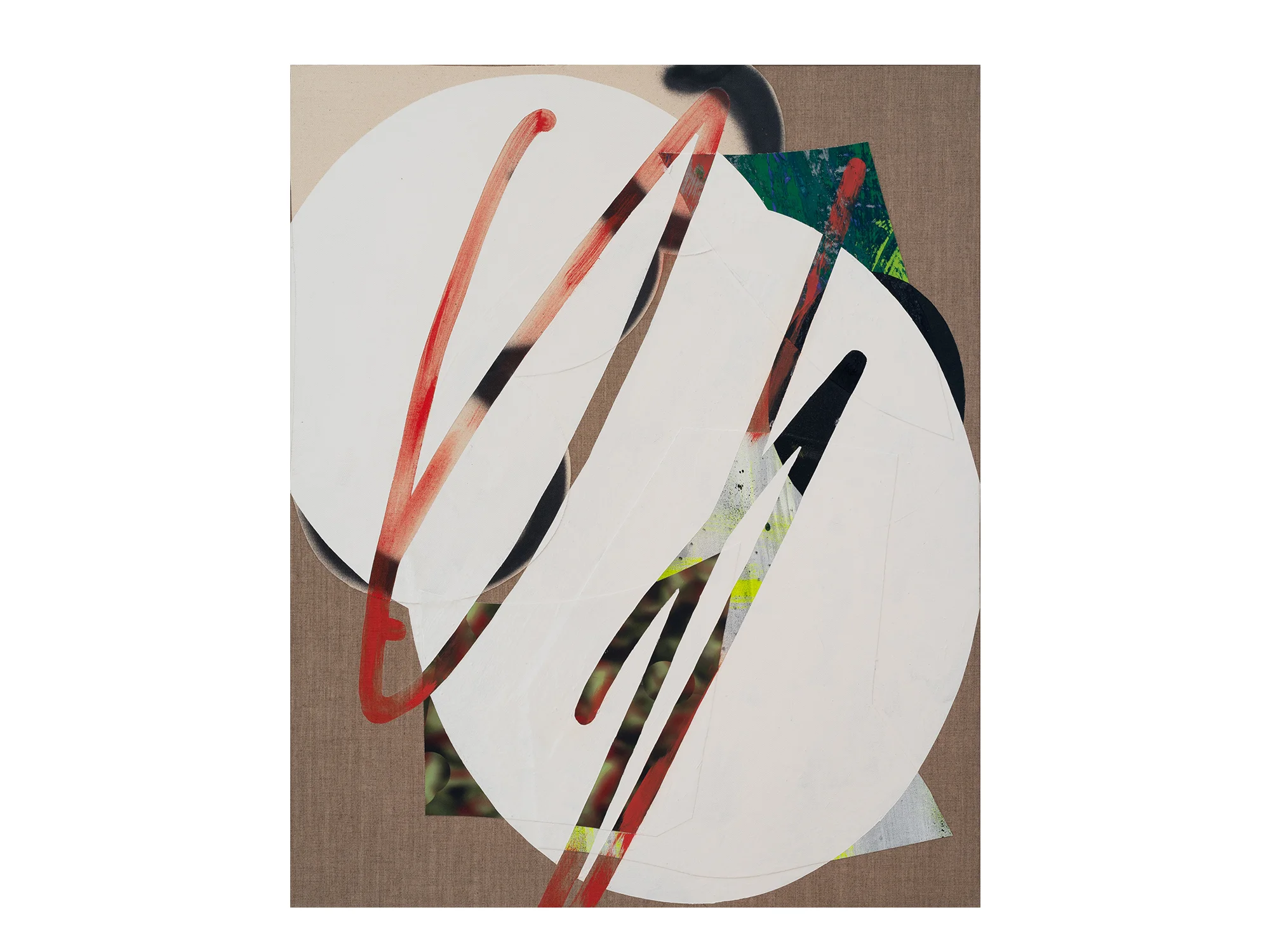 Marc Freeman Cloudbuster #14 , 2018 canvas, acrylic, enamel and digital-print on linen 80 x 65.5cm ARTIST BIO