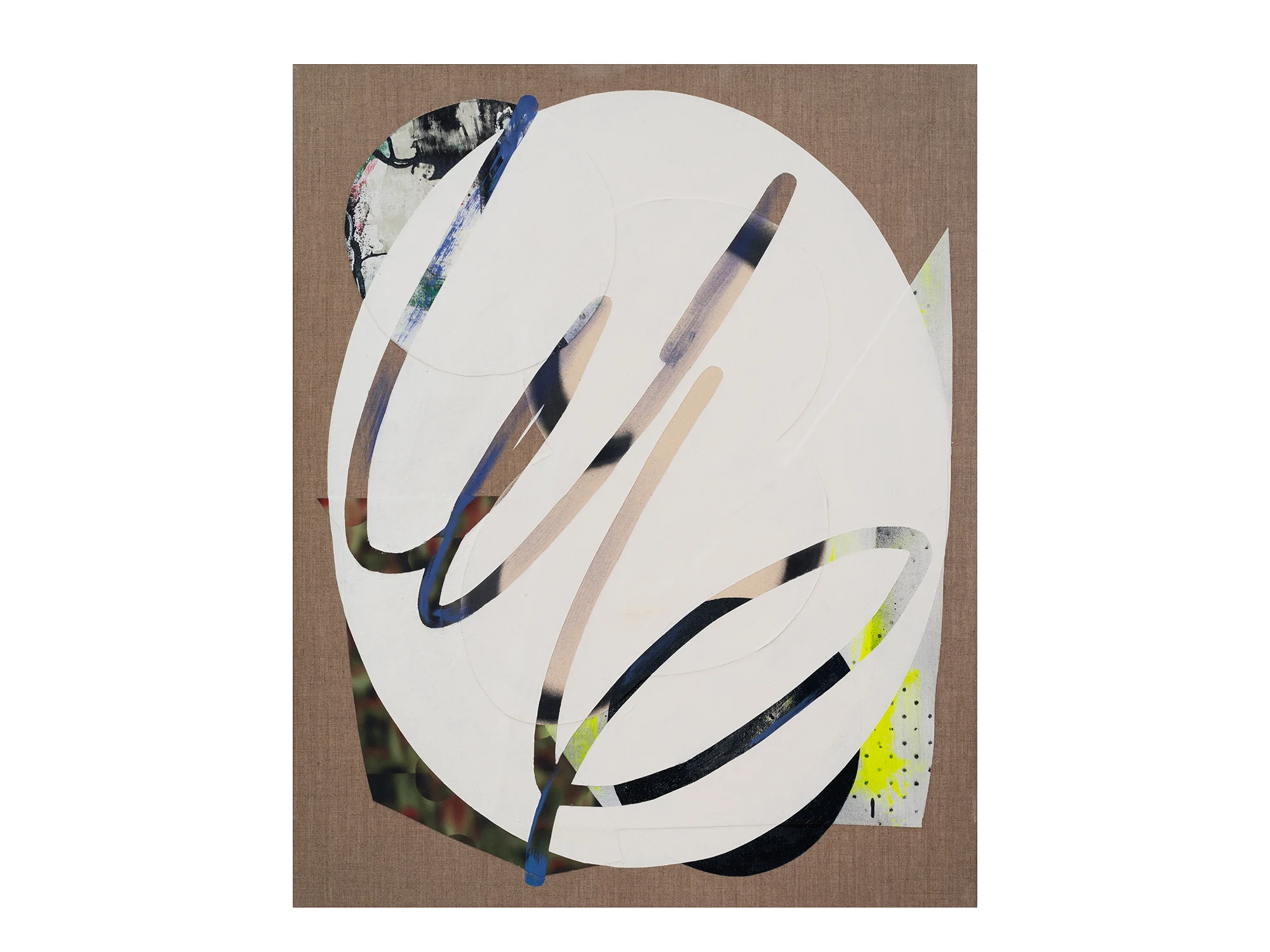 Marc Freeman Cloudbuster #12 , 2018 canvas, acrylic, enamel and digital-print on linen 80 x 65.5cm ARTIST BIO