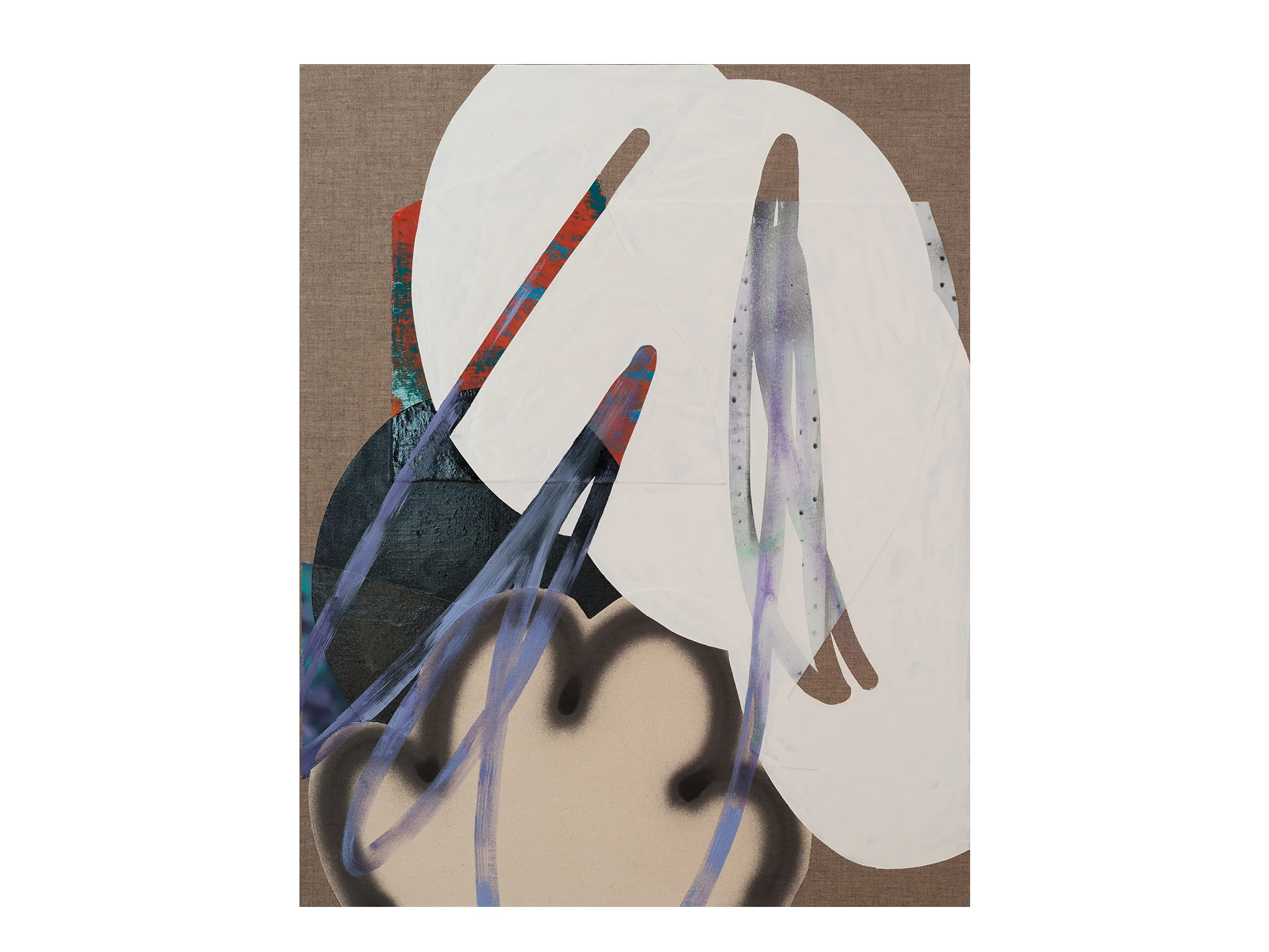 Marc Freeman Cloudbuster #8 , 2018 canvas, acrylic, enamel and digital-print on linen 80 x 65.5cm ARTIST BIO