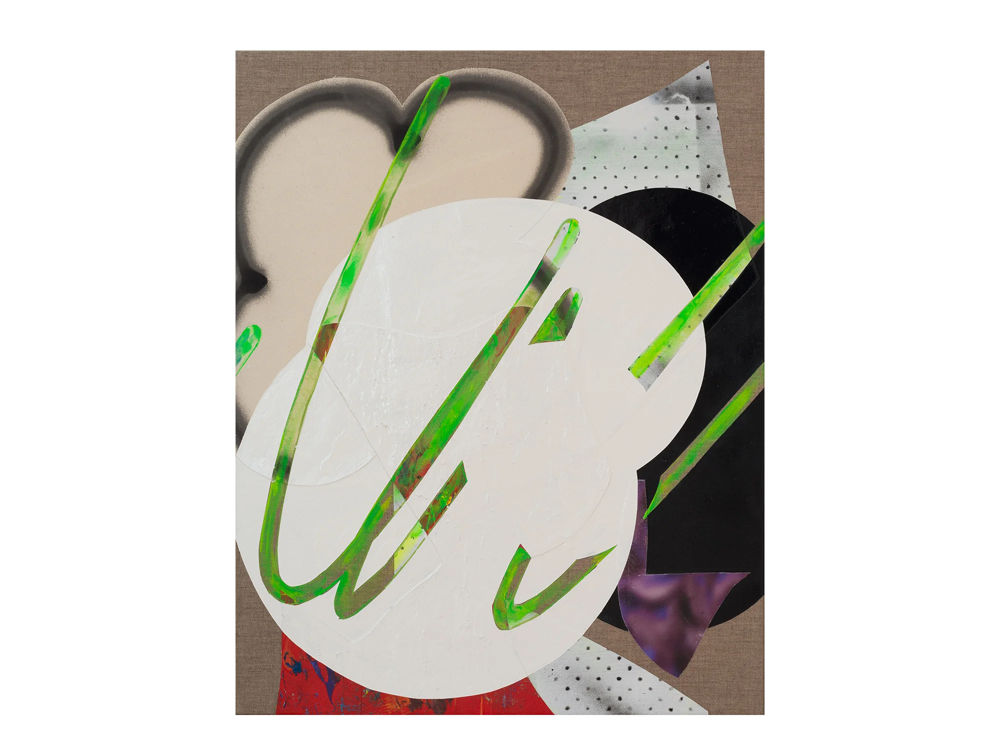 Marc Freeman Cloudbuster #7, 2018 canvas, acrylic, enamel and digital-print on linen 80 x 65.5cm ARTIST BIO
