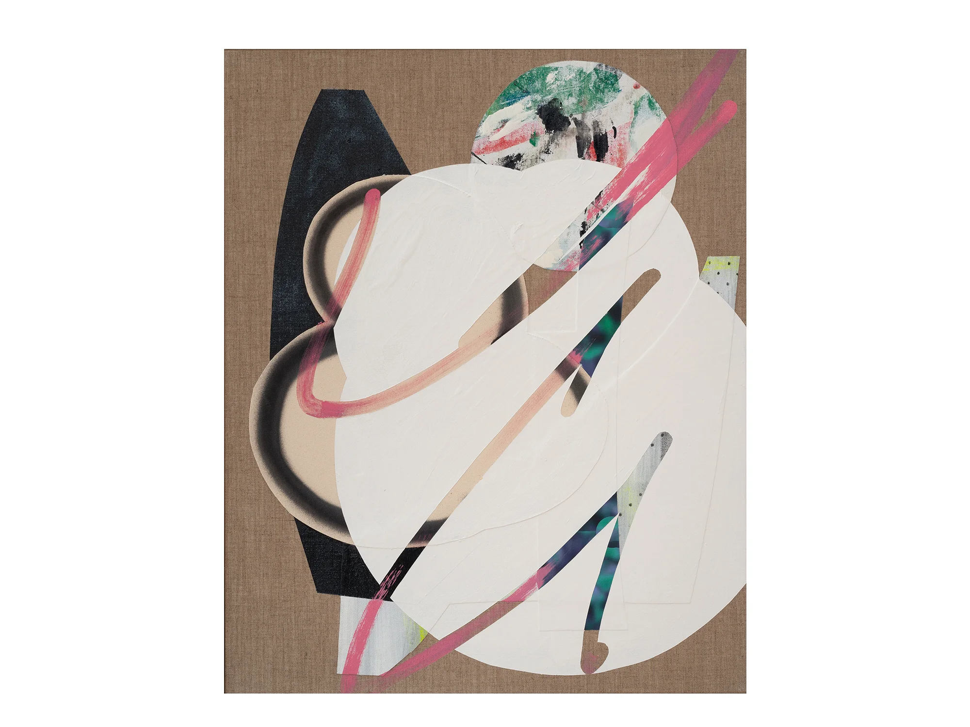 Marc Freeman Cloudbuster #2 , 2018 canvas, acrylic, enamel and digital-print on linen 80 x 65.5cm ARTIST BIO