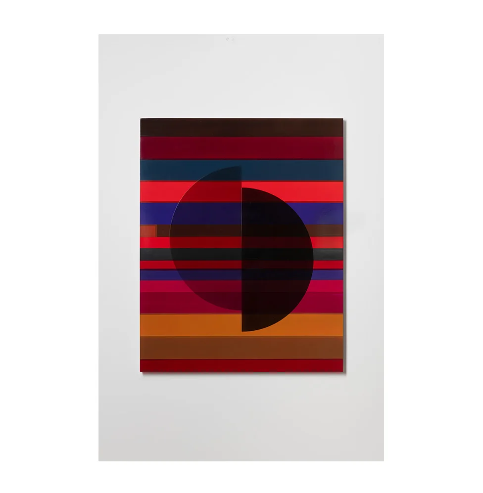 Merric Brettle Phosphene 2 , 2019 automotive paint on mdf 73 x 92 cm