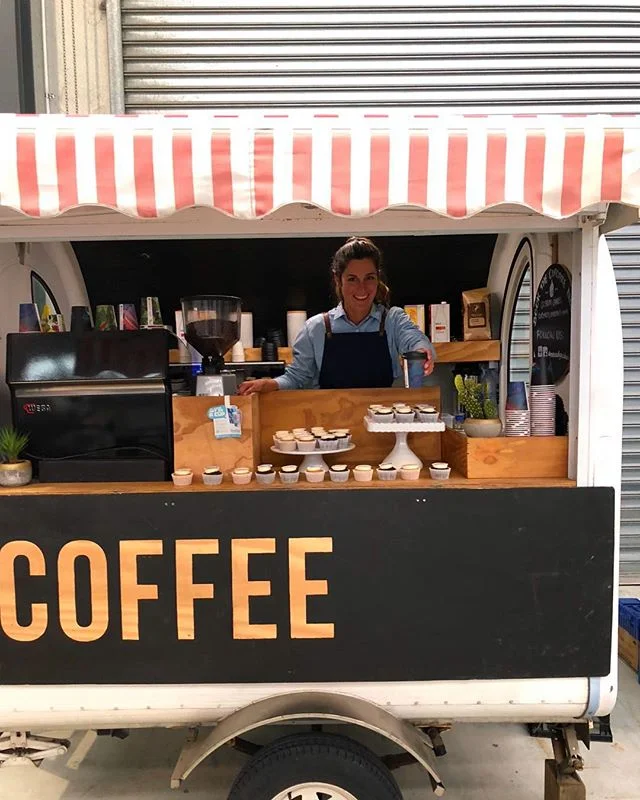Coffee Cart in full swing at a corporate event. We can even personalize the cupcakes with your company logo on top! #missmollyscakes #corporatecoffeecart #corporatecupcakes #corporateeventsmelbourne