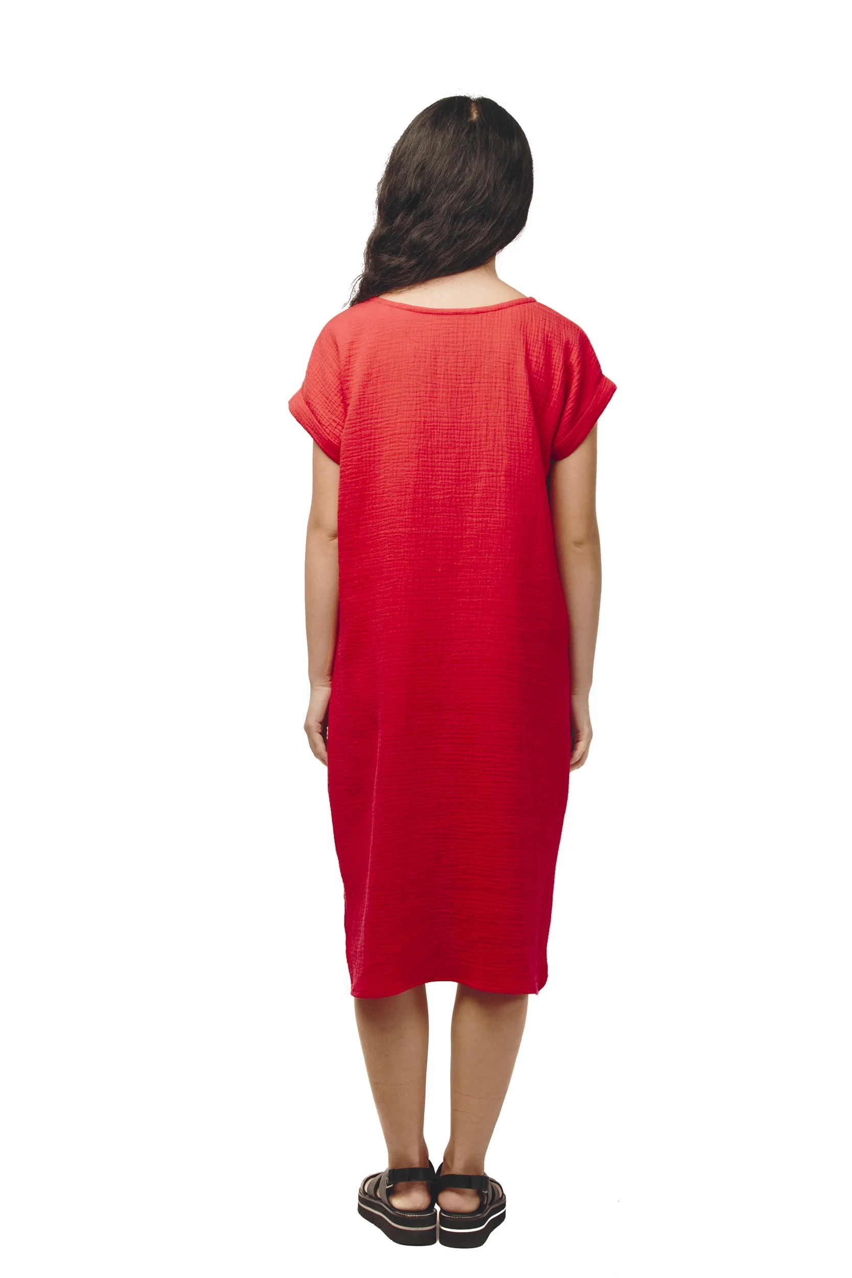Red Asymmetrical Dress Back.jpg