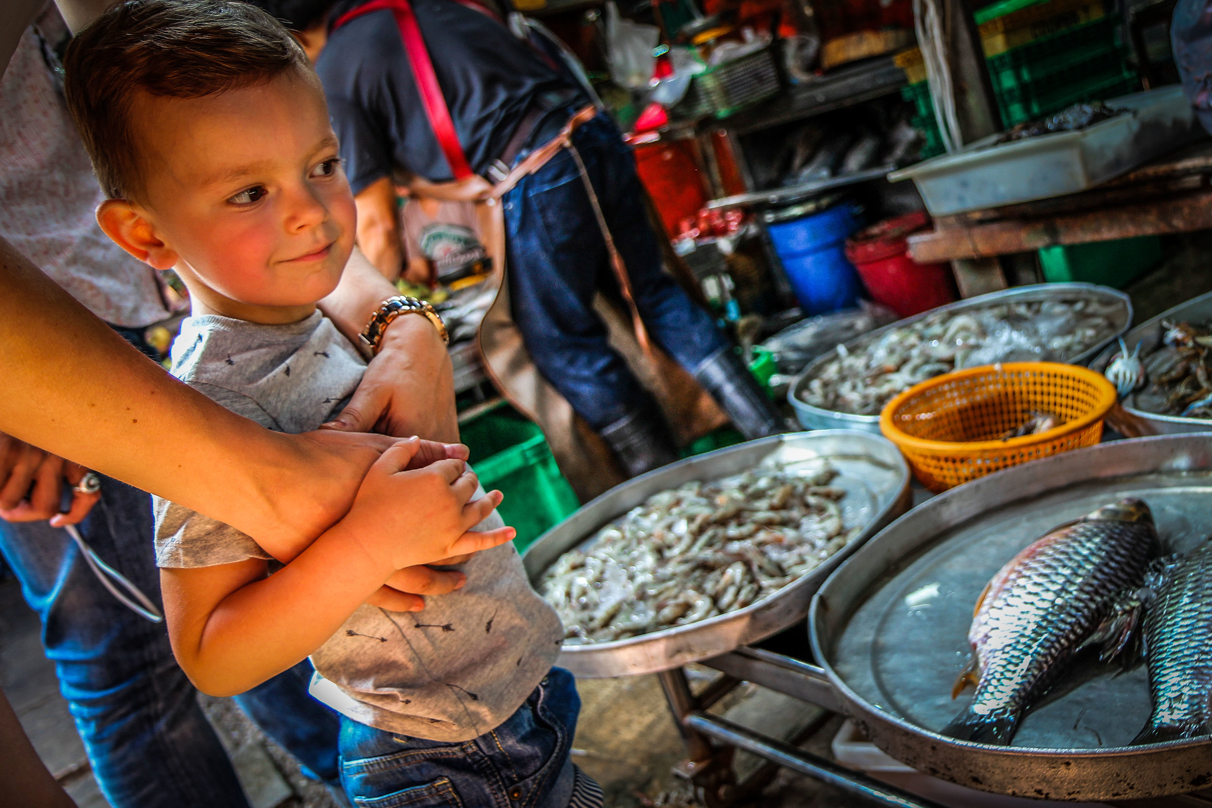 Maeklong Railway Market - Met kinderen - Bangkok