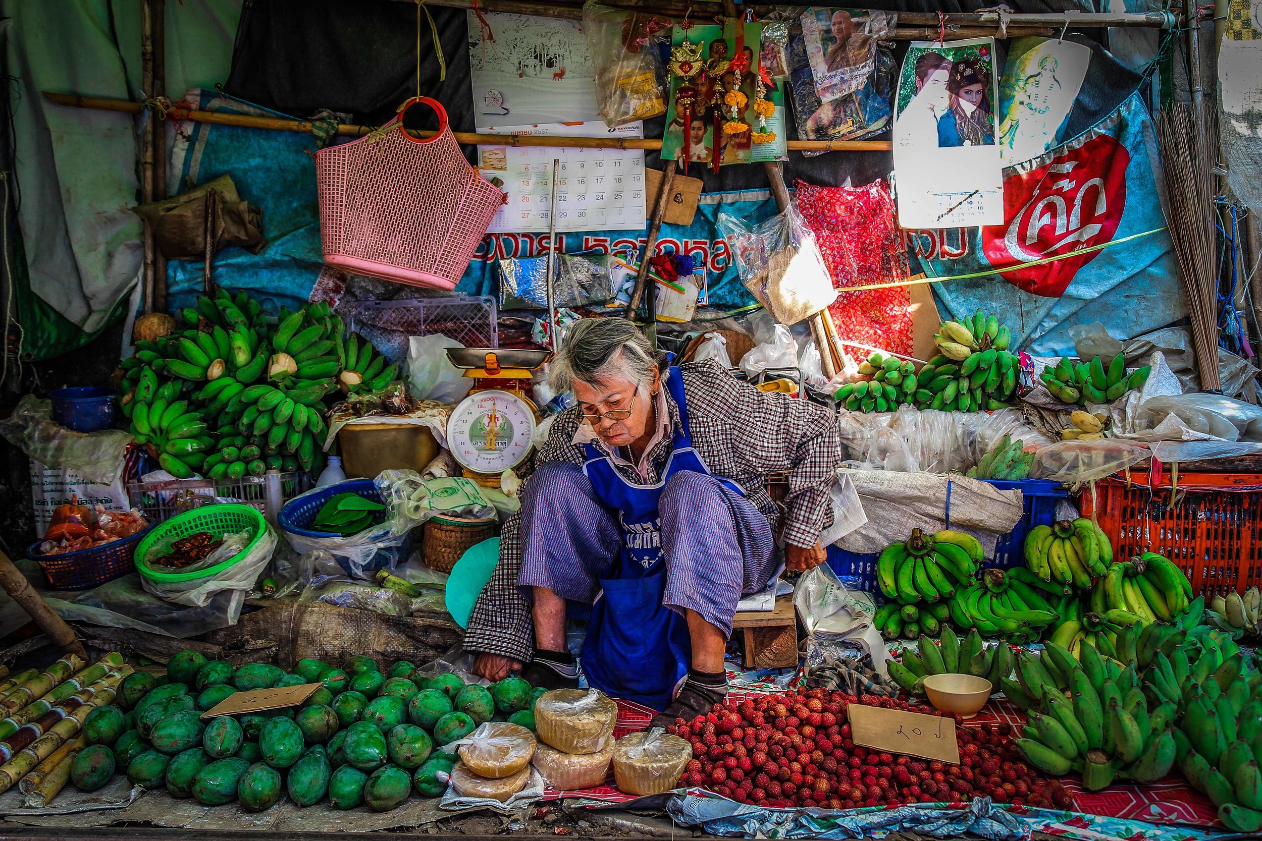 Maeklong Railway Market - Met kinderen - Bangkok